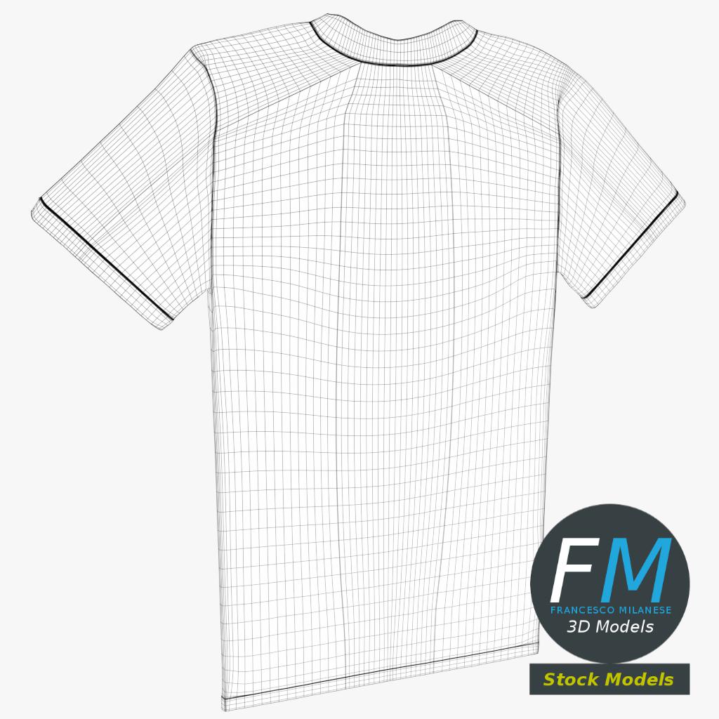 3D-Modell - Einfarbiges T-Shirt - 08