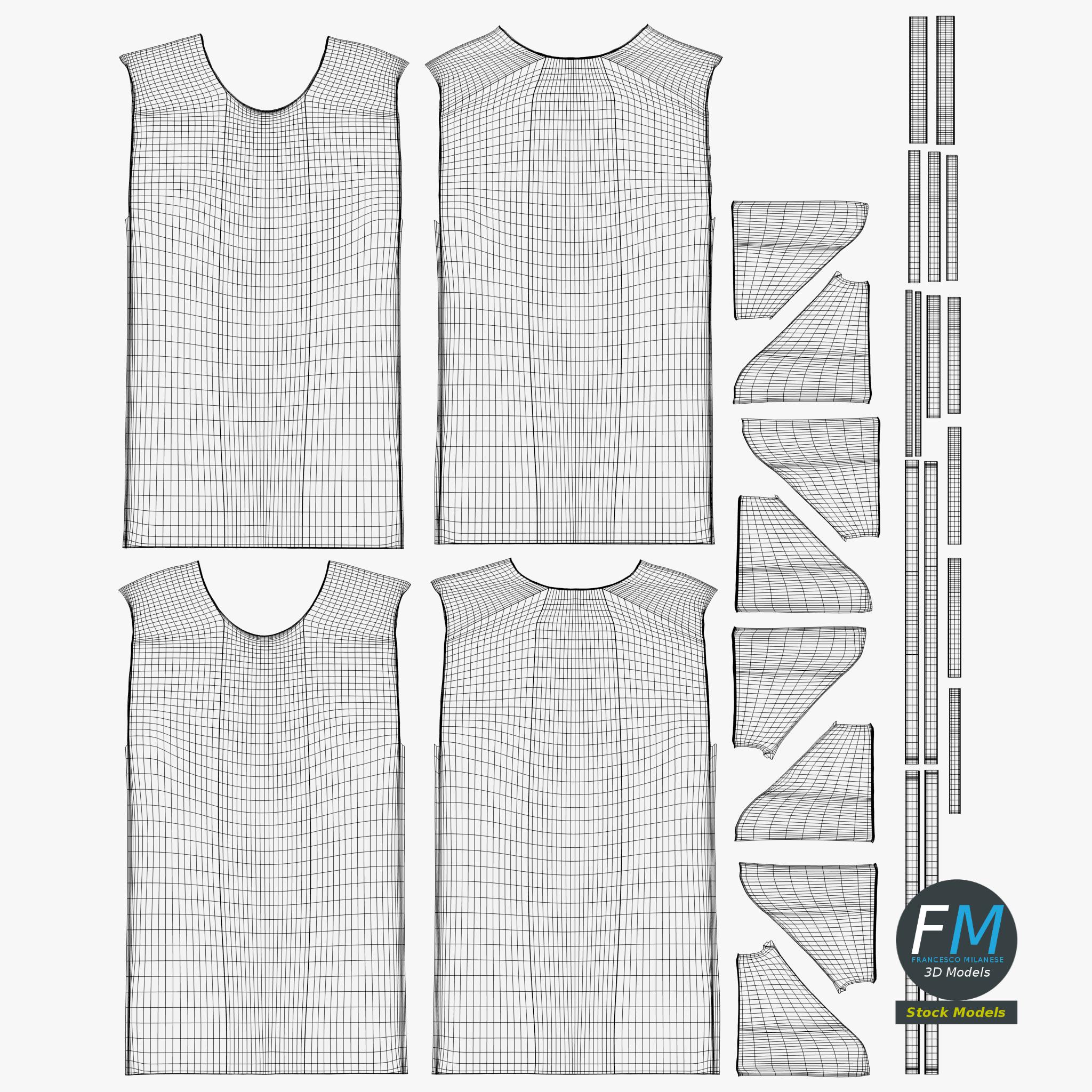 3D-Modell - Einfarbiges T-Shirt - 11 3D-Modell - Einfarbiges T-Shirt - 11
