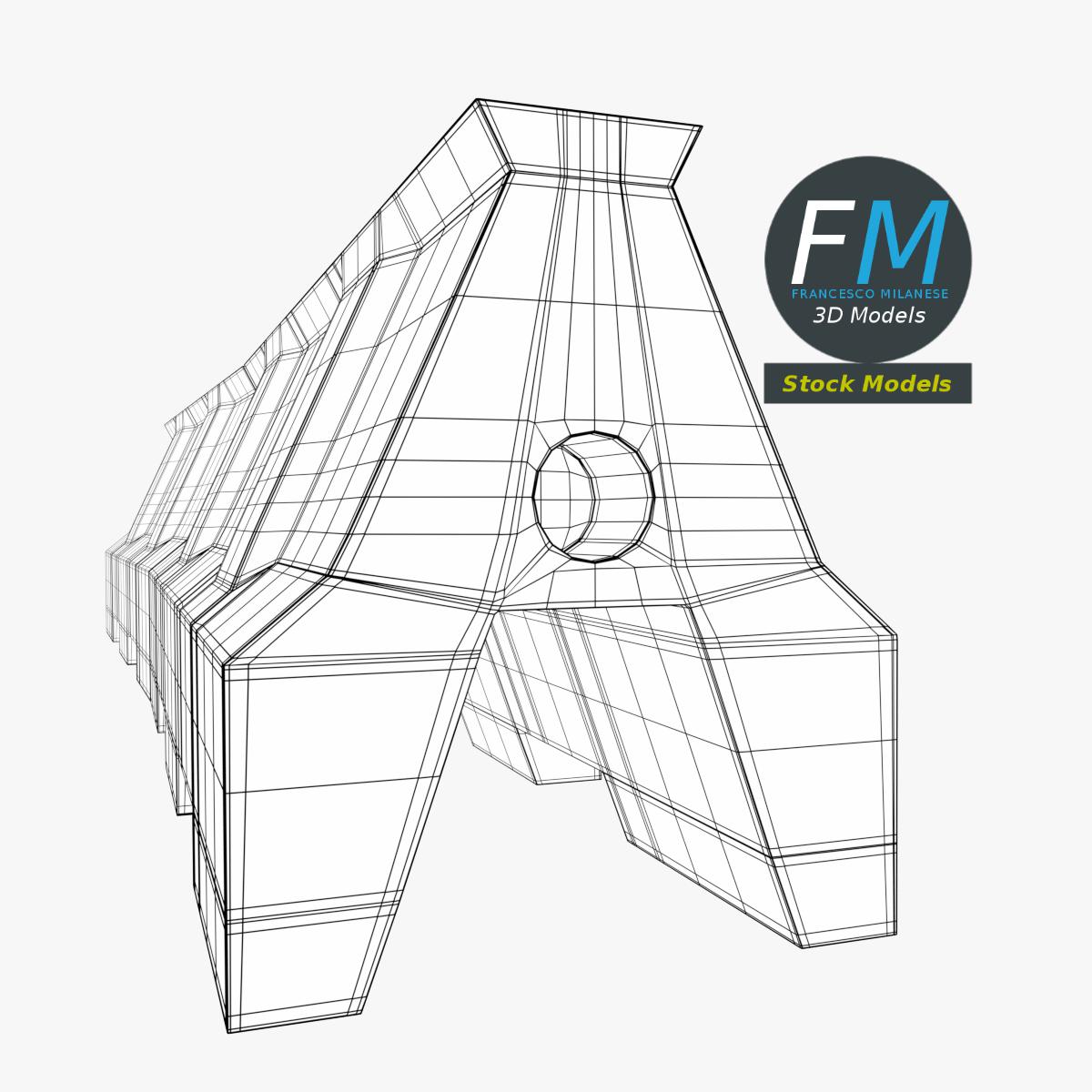 3D-Modell - Straßenbarrieren aus Kunststoff - 08