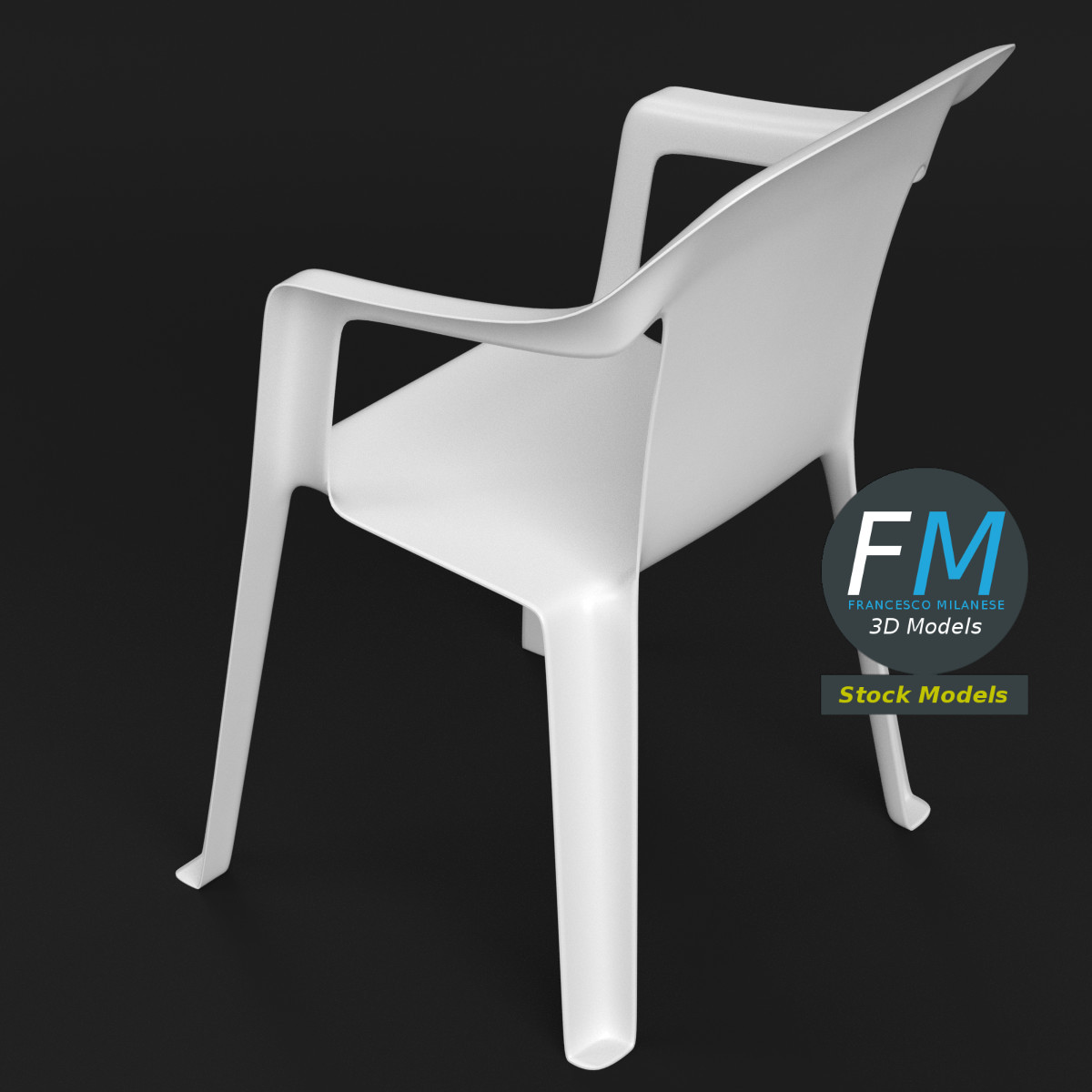 3D-Modell - Kunststoffstuhl - 02