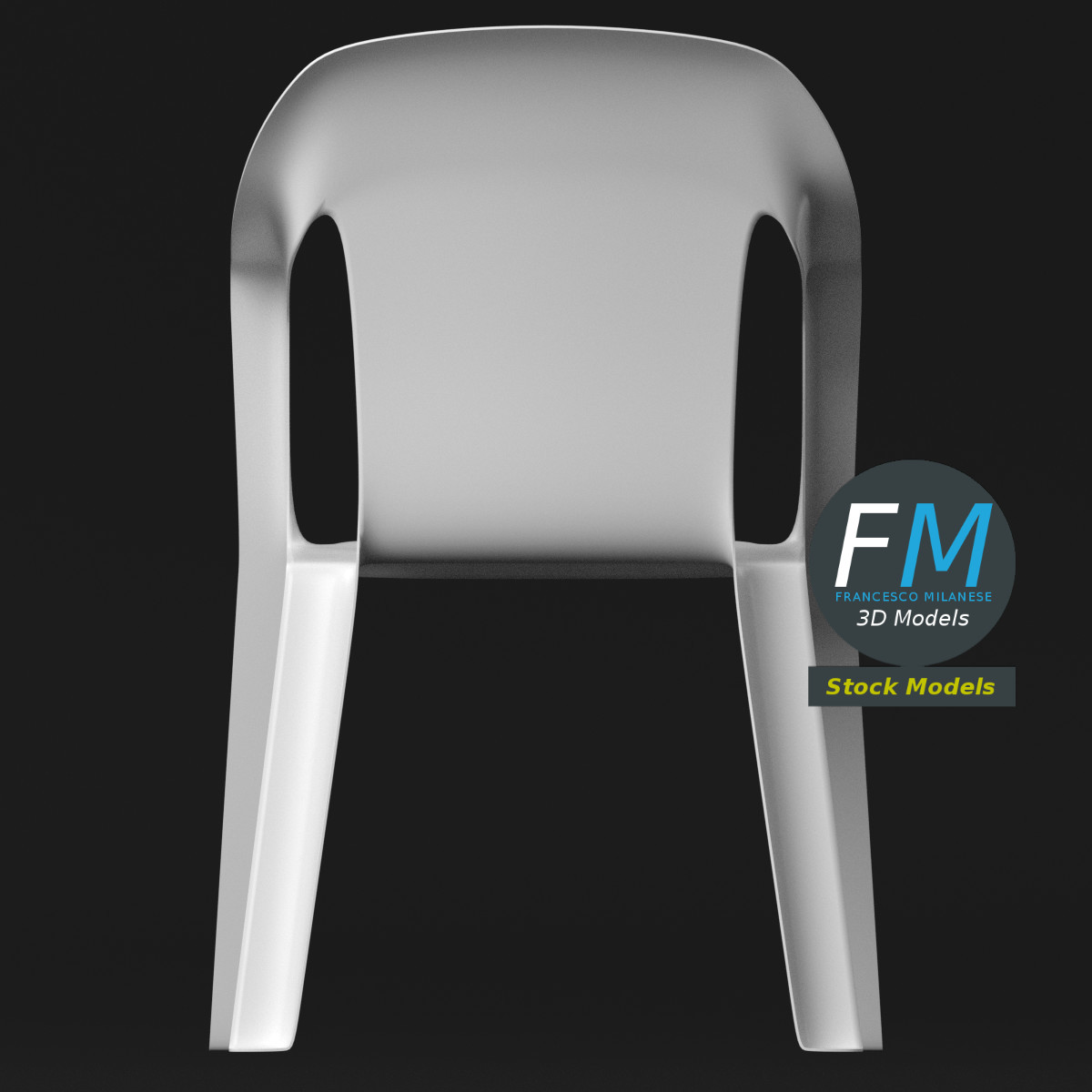 3D-Modell - Kunststoffstuhl - 05