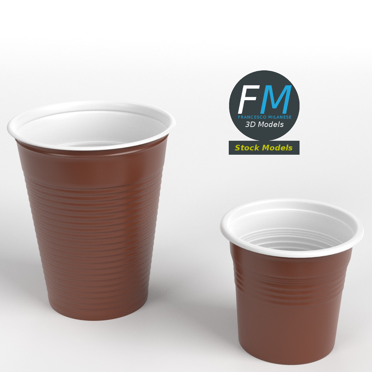 3D-Modell - Kunststoffbecher-Set - 01