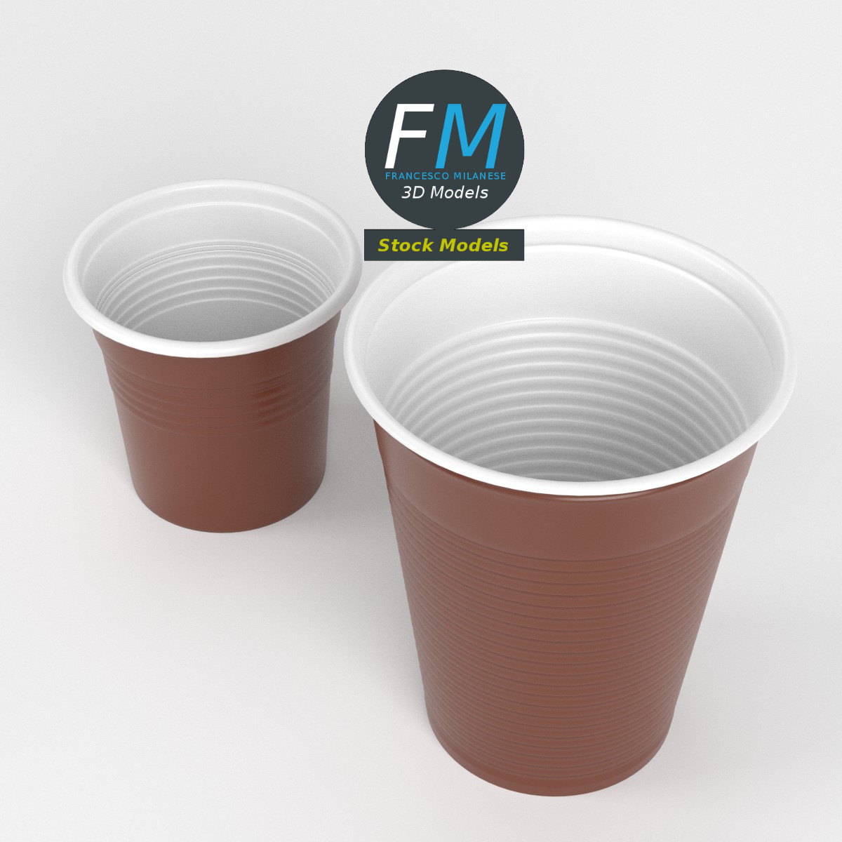 3D-Modell - Kunststoffbecher-Set - 02