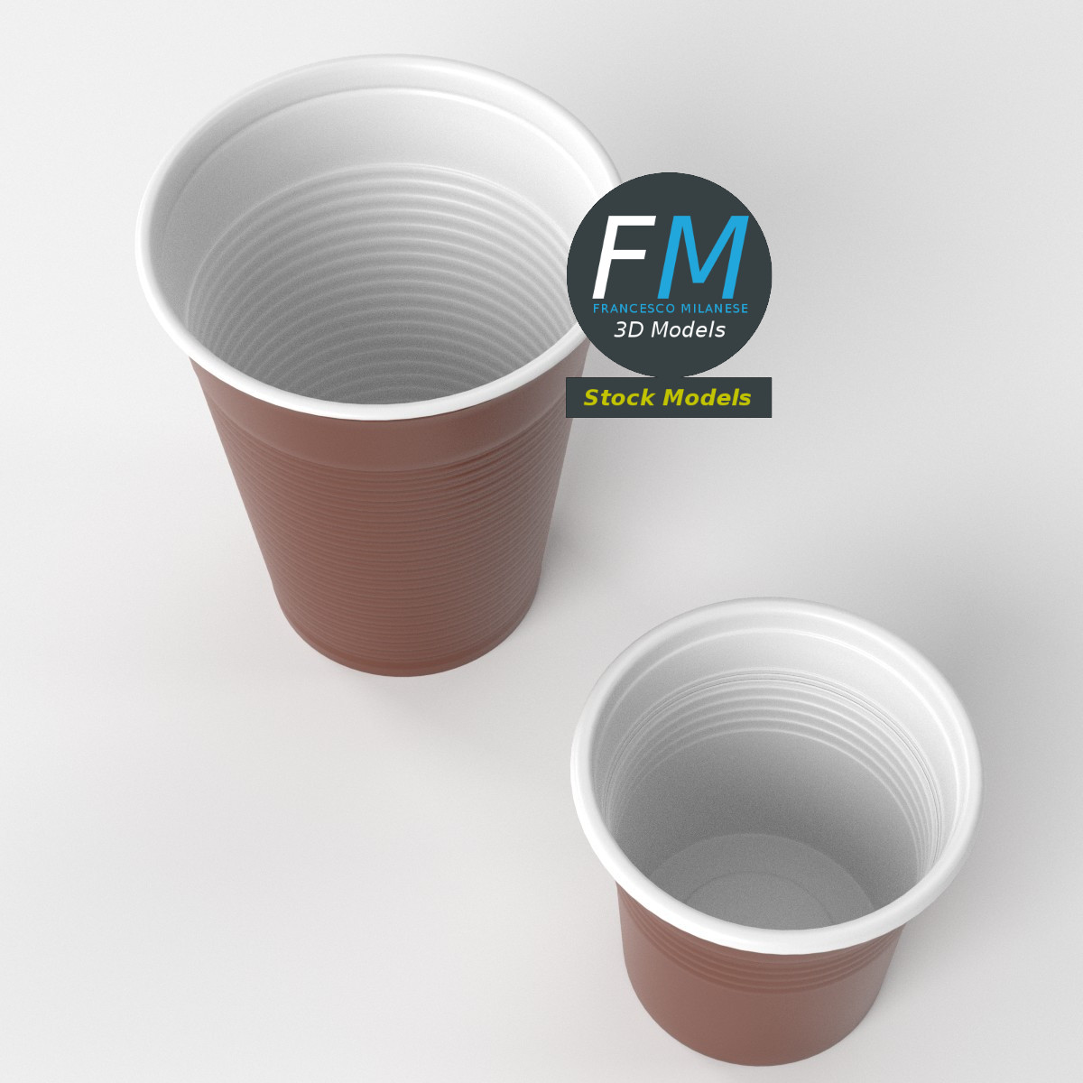 3D-Modell - Kunststoffbecher-Set - 05