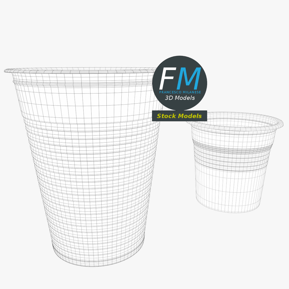 3D-Modell - Kunststoffbecher-Set - 07