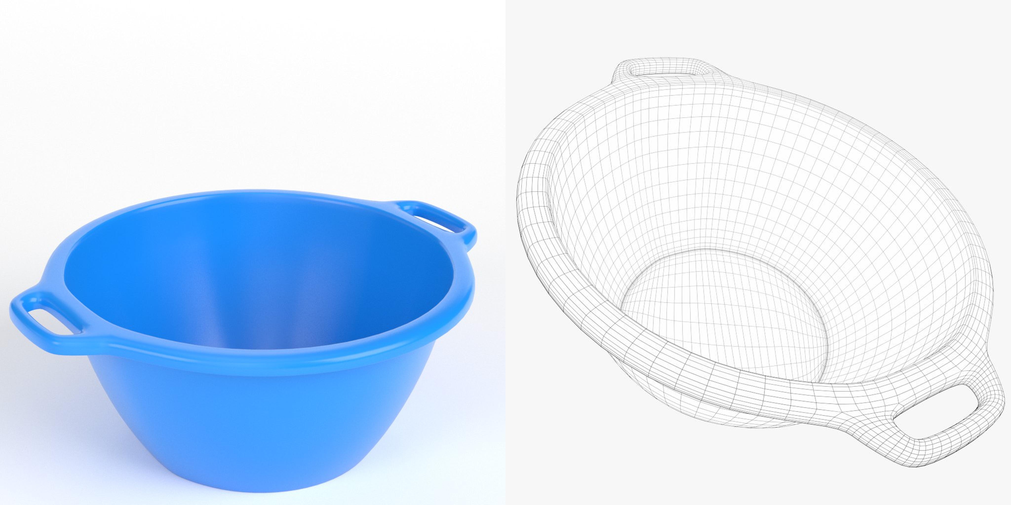 3D-Modell - Kunststoffschüssel mit Griffen