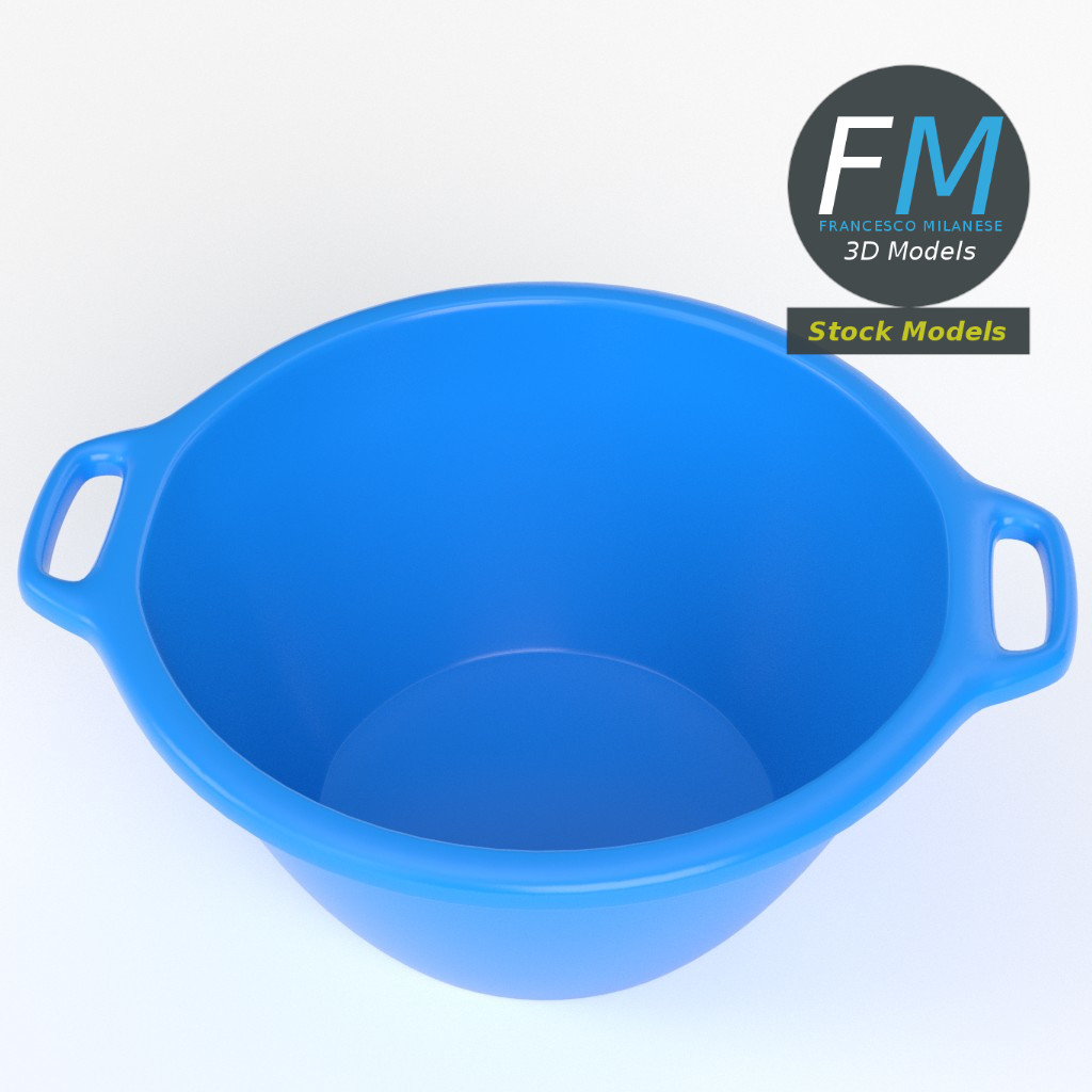 3D-Modell - Kunststoffschüssel mit Griffen - 02