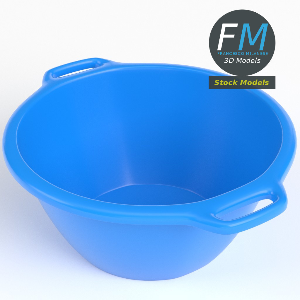 3D-Modell - Kunststoffschüssel mit Griffen - 04