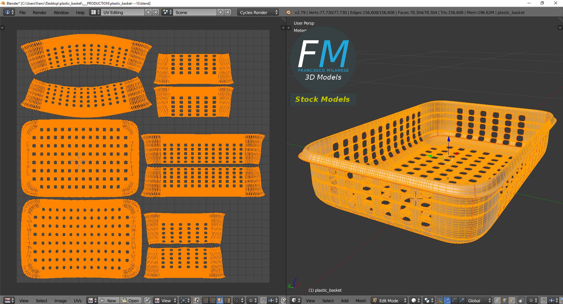 3D-Modell - Kunststoffkorb - 10