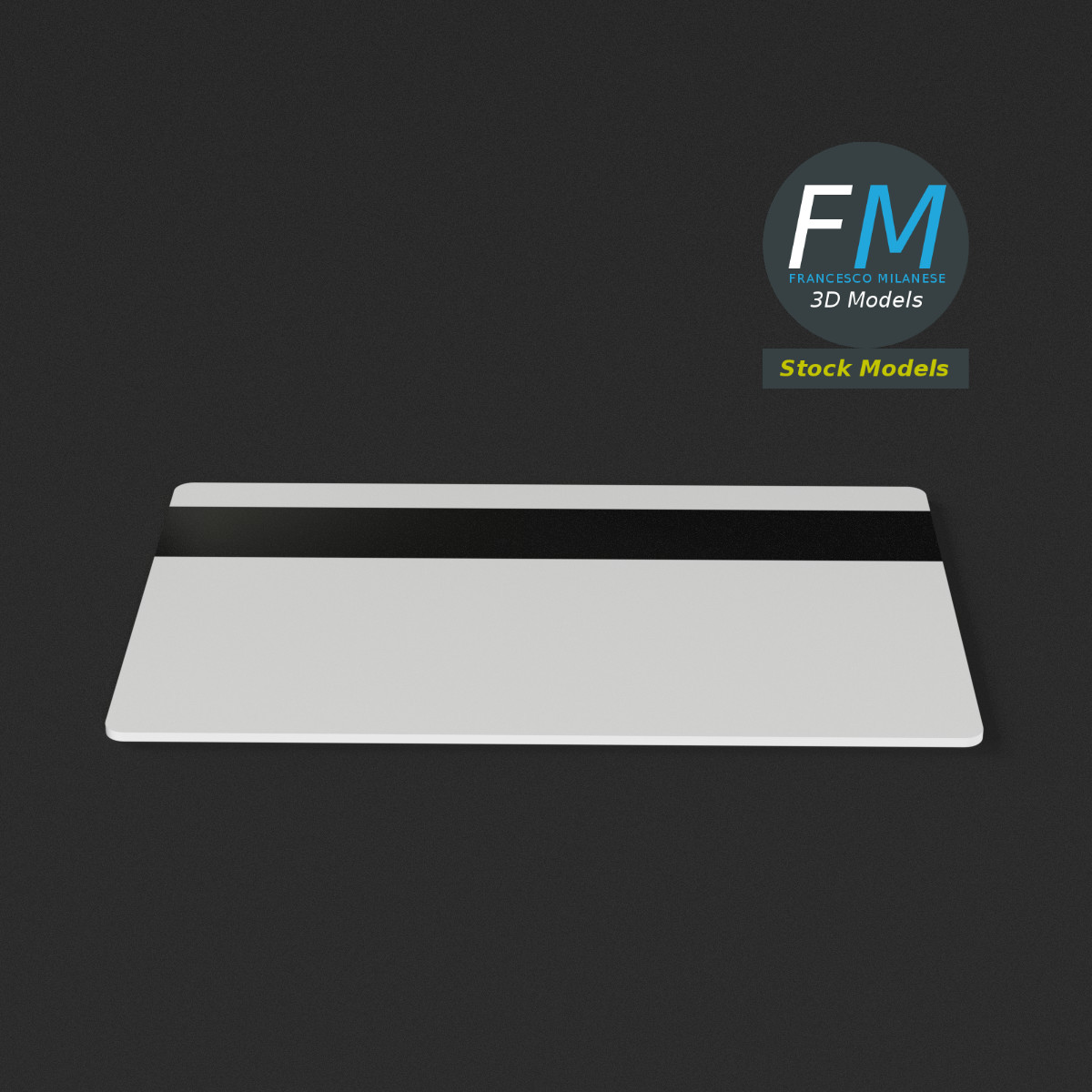 3D-Modell - Kunststoffkarte mit Magnetstreifen - 02