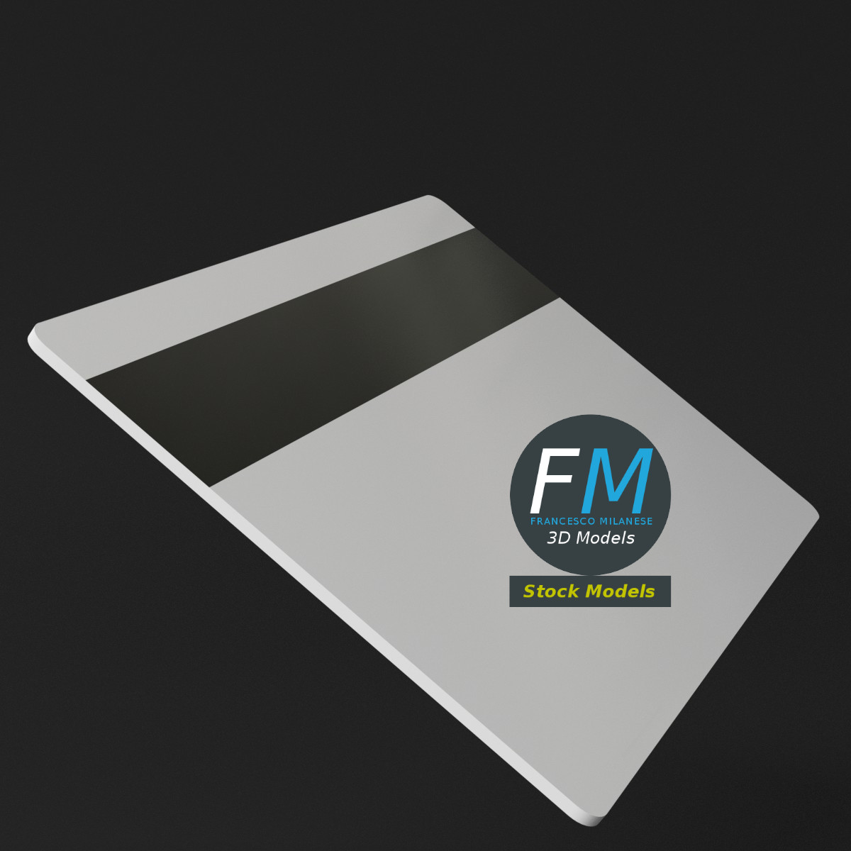 3D-Modell - Kunststoffkarte mit Magnetstreifen - 05