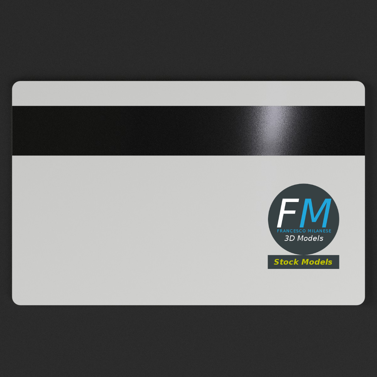 3D-Modell - Kunststoffkarte mit Magnetstreifen - 06