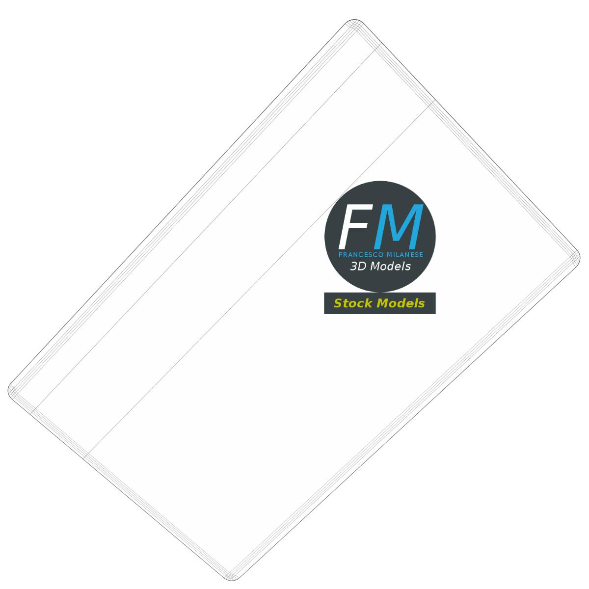 3D-Modell - Kunststoffkarte mit Magnetstreifen - 08