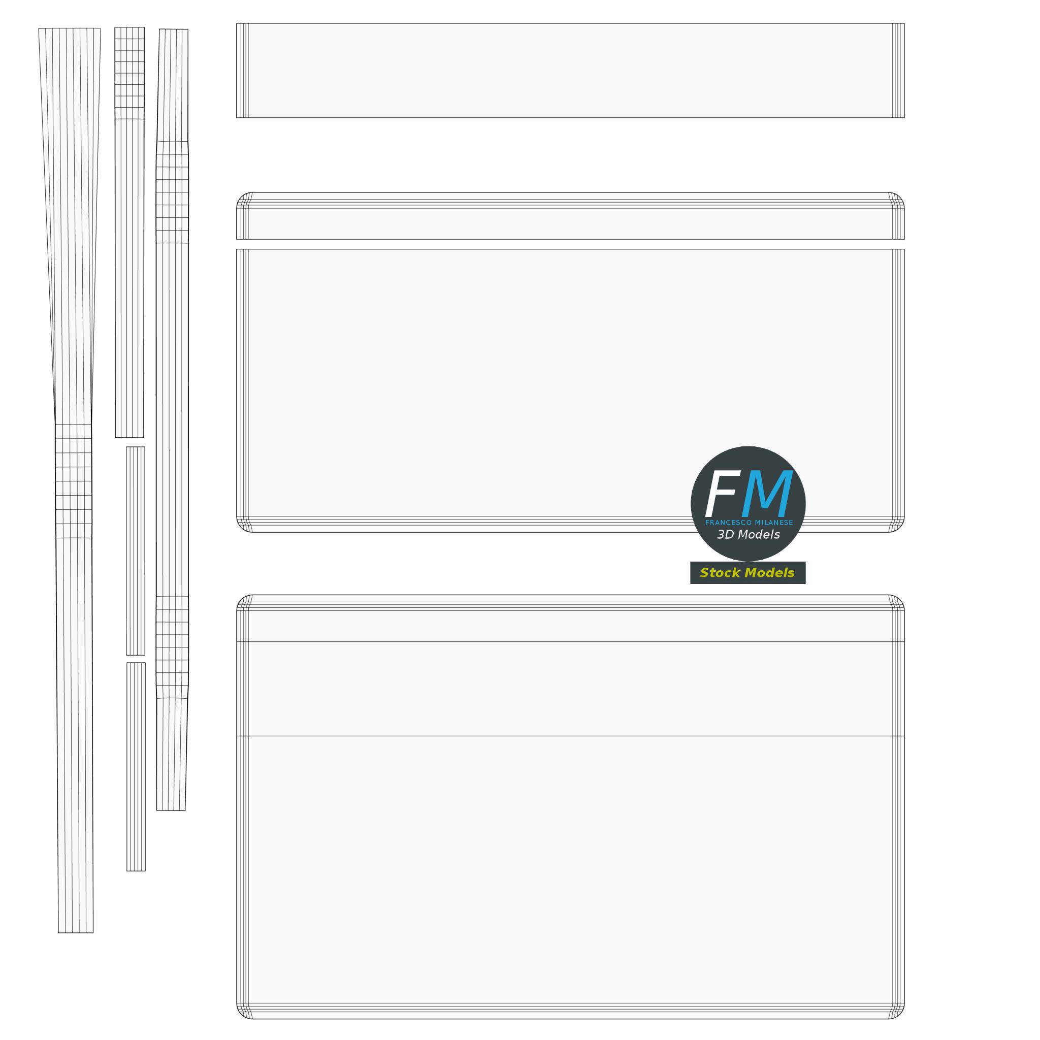 3D-Modell - Kunststoffkarte mit Magnetstreifen - 11 3D-Modell - Kunststoffkarte mit Magnetstreifen - 11