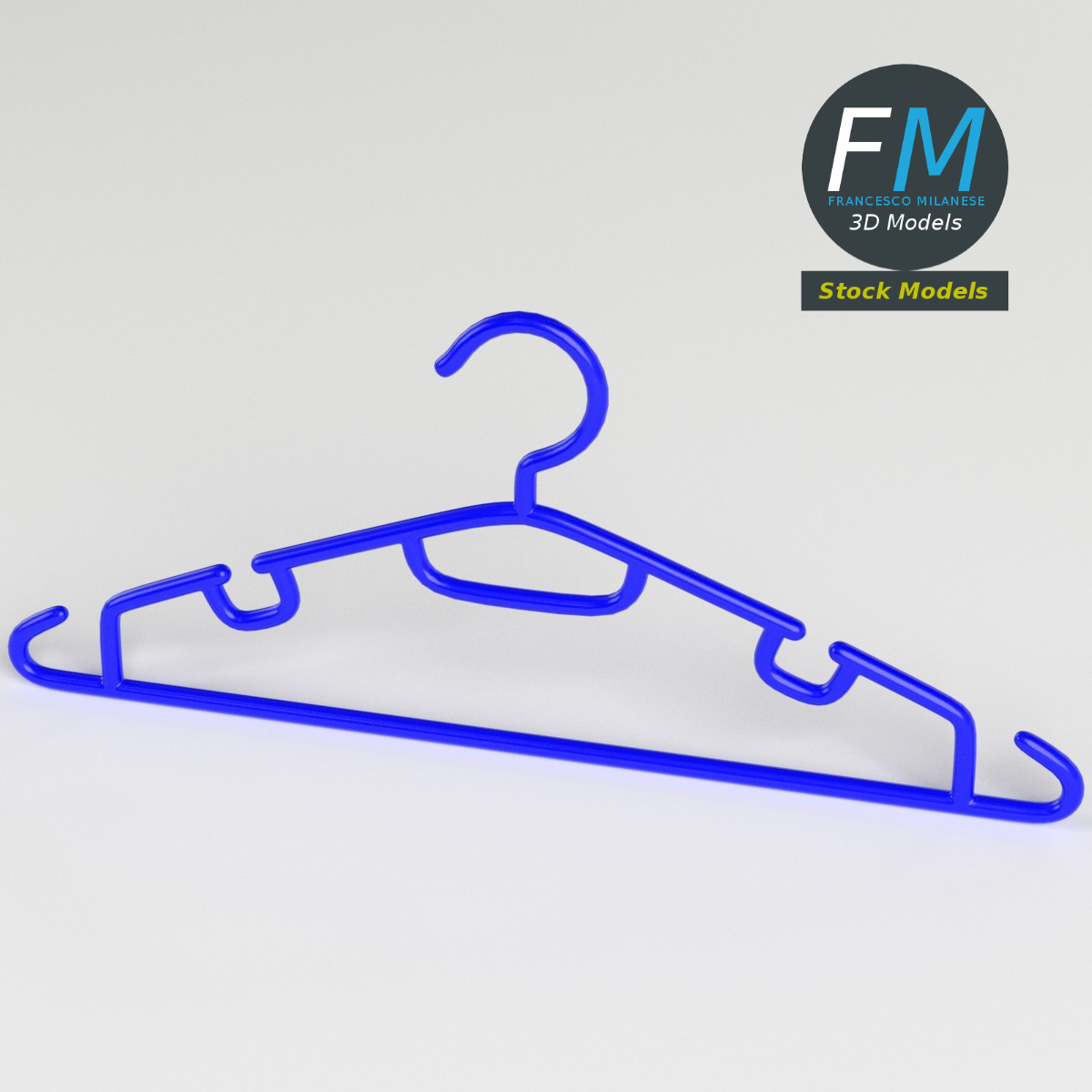 3D-Modell - Kunststoff-Kleiderbügel mit Haken - 02