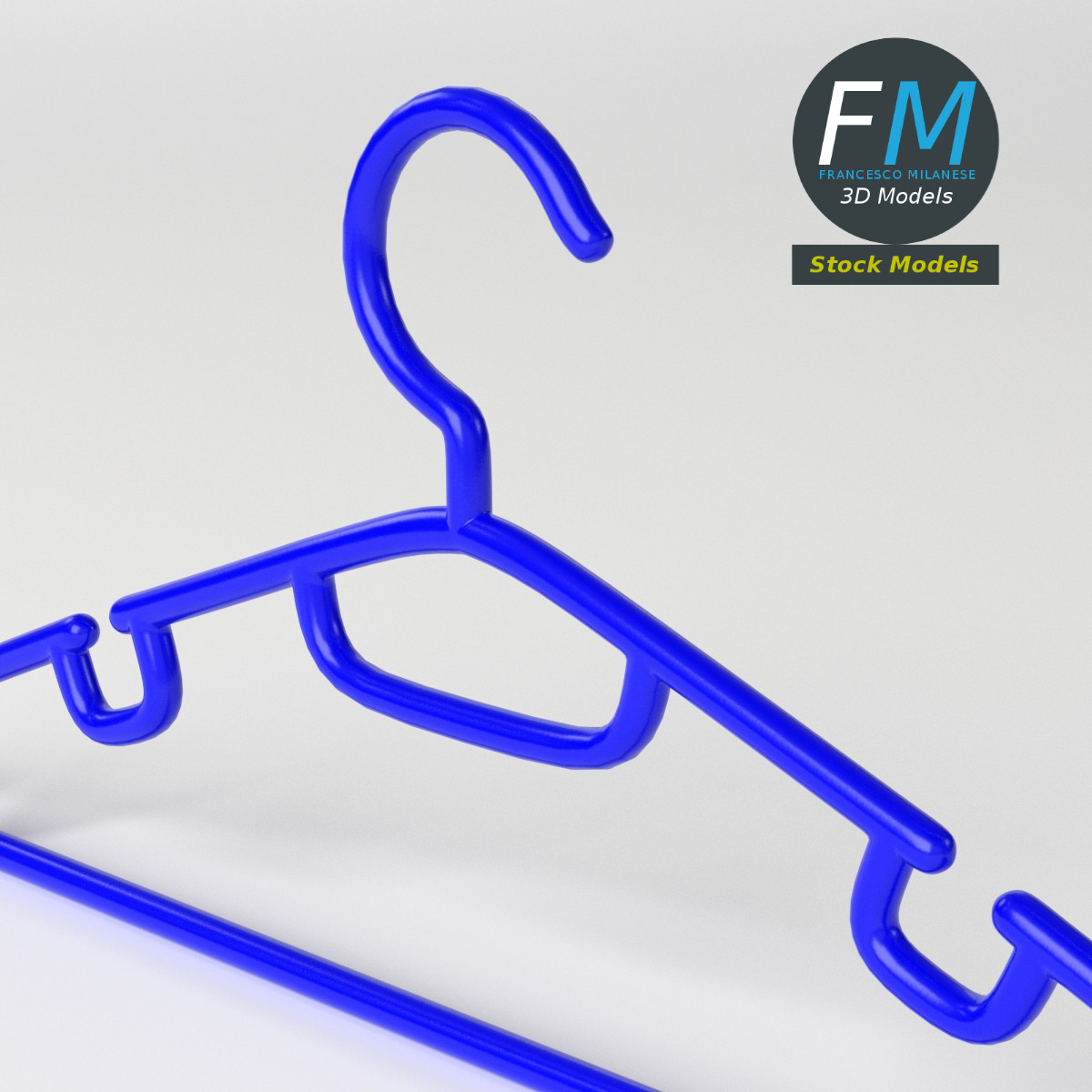 3D-Modell - Kunststoff-Kleiderbügel mit Haken - 05