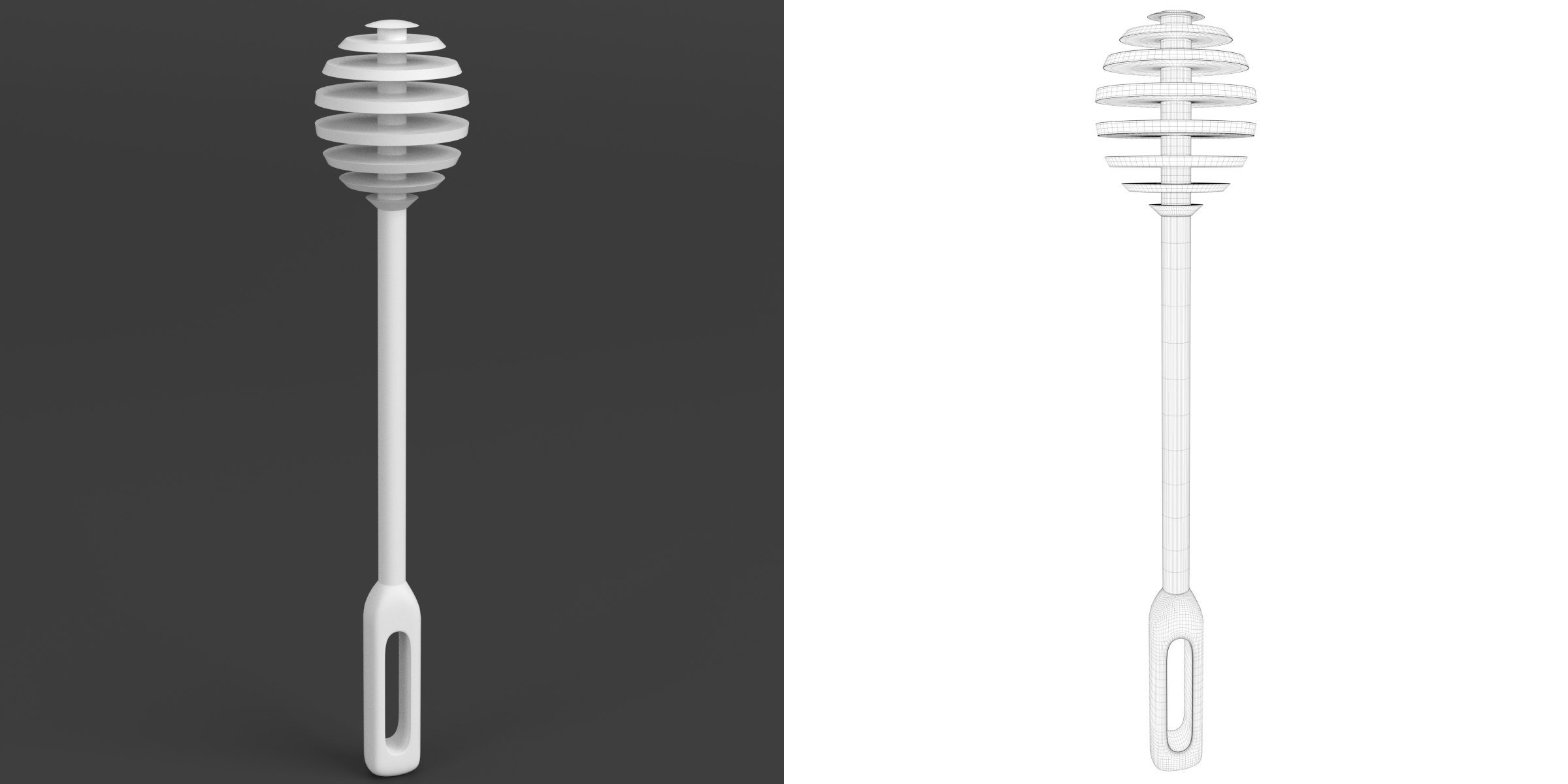 3D-Modell - Honiglöffel aus Kunststoff