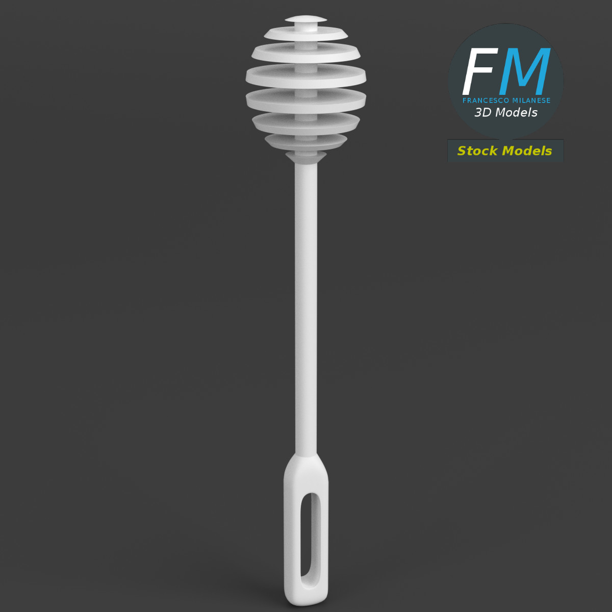 3D-Modell - Honiglöffel aus Kunststoff - 01