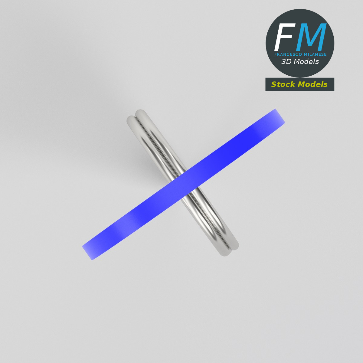 3D-Modell - Kunststoff-Schlüsselanhänger mit Schlüssel - 06