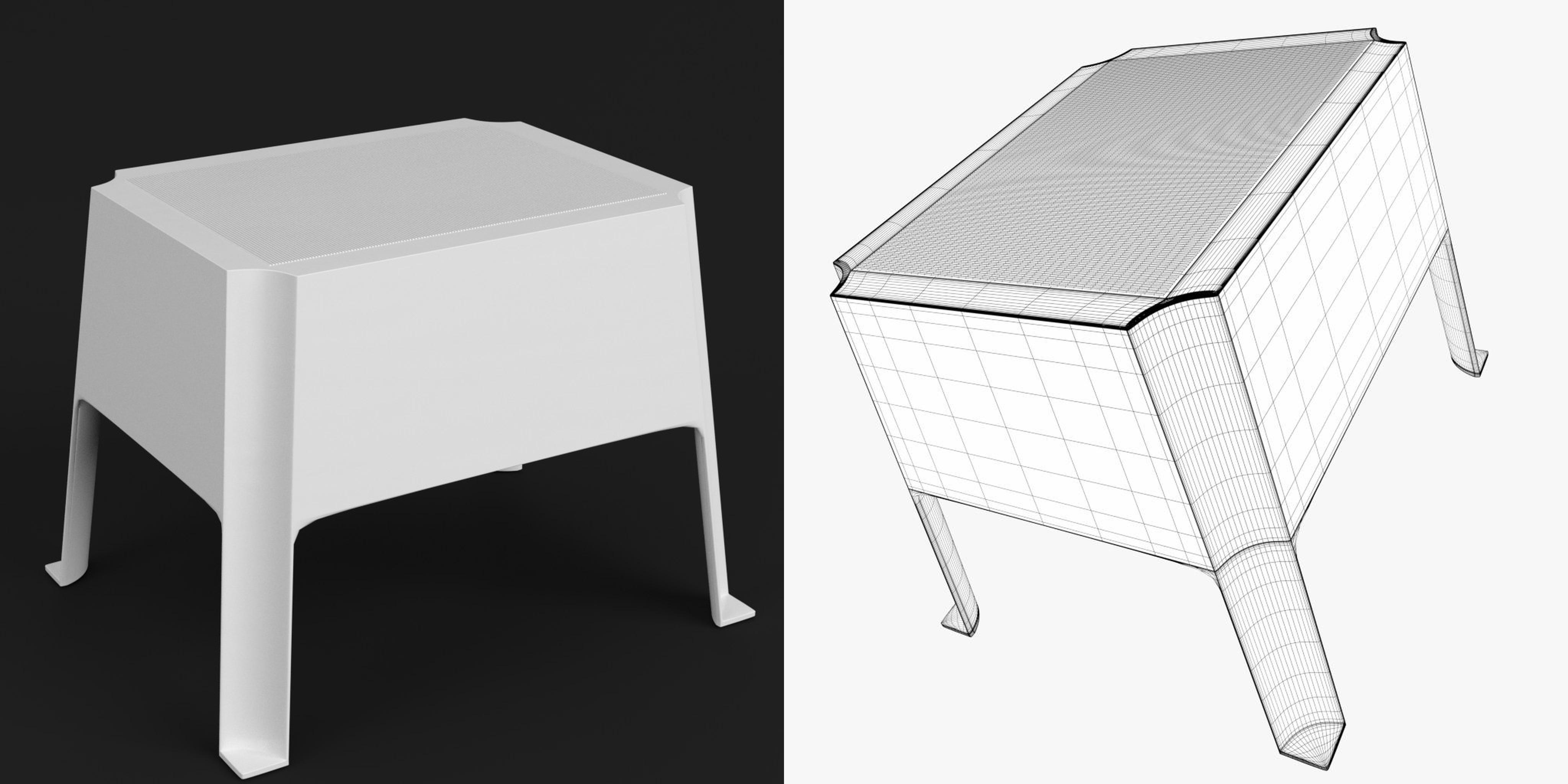 3D-Modell - Kunststoffhocker