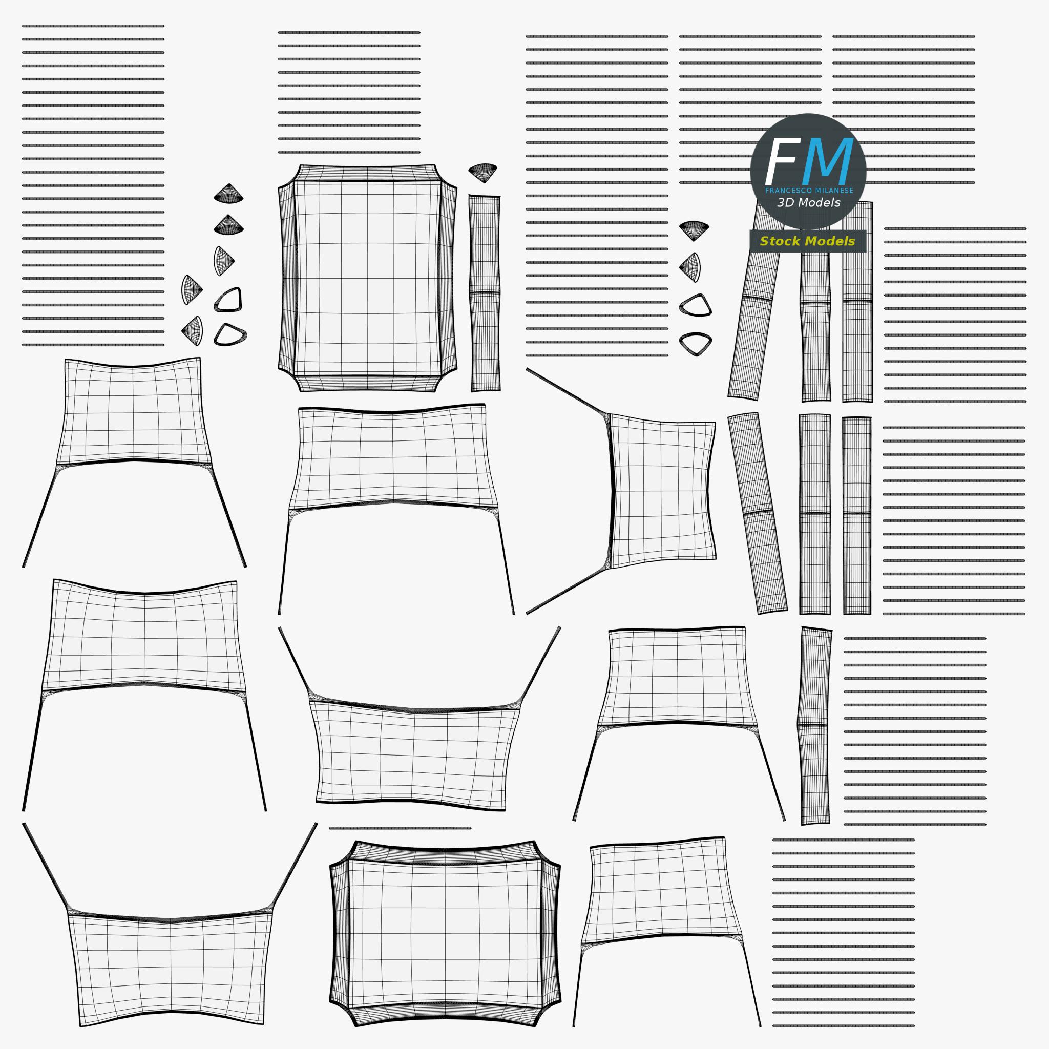 3D-Modell - Kunststoffhocker - 11 3D-Modell - Kunststoffhocker - 11