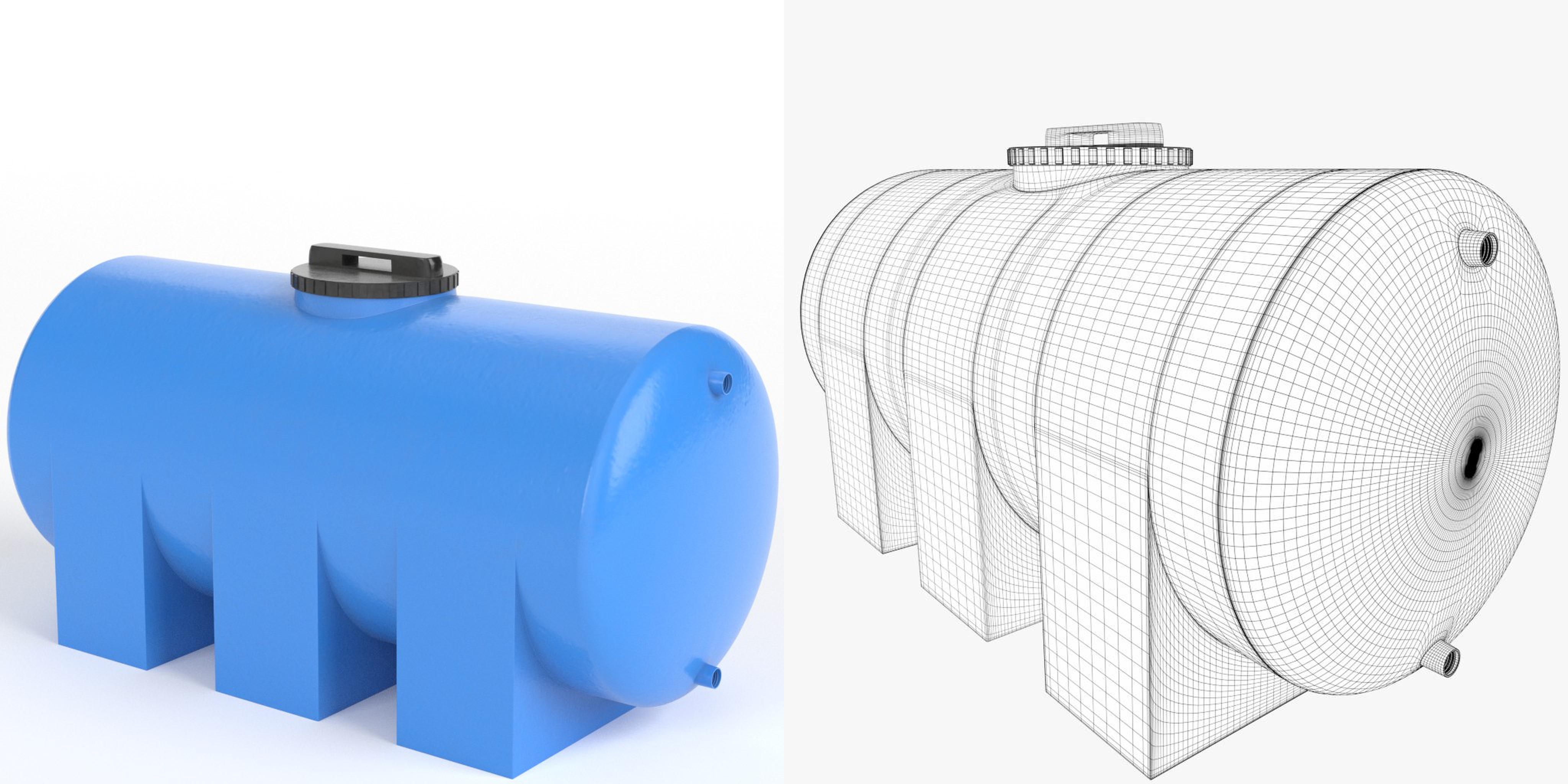 3D-Modell - Kunststoff-Wasserspeichertank
