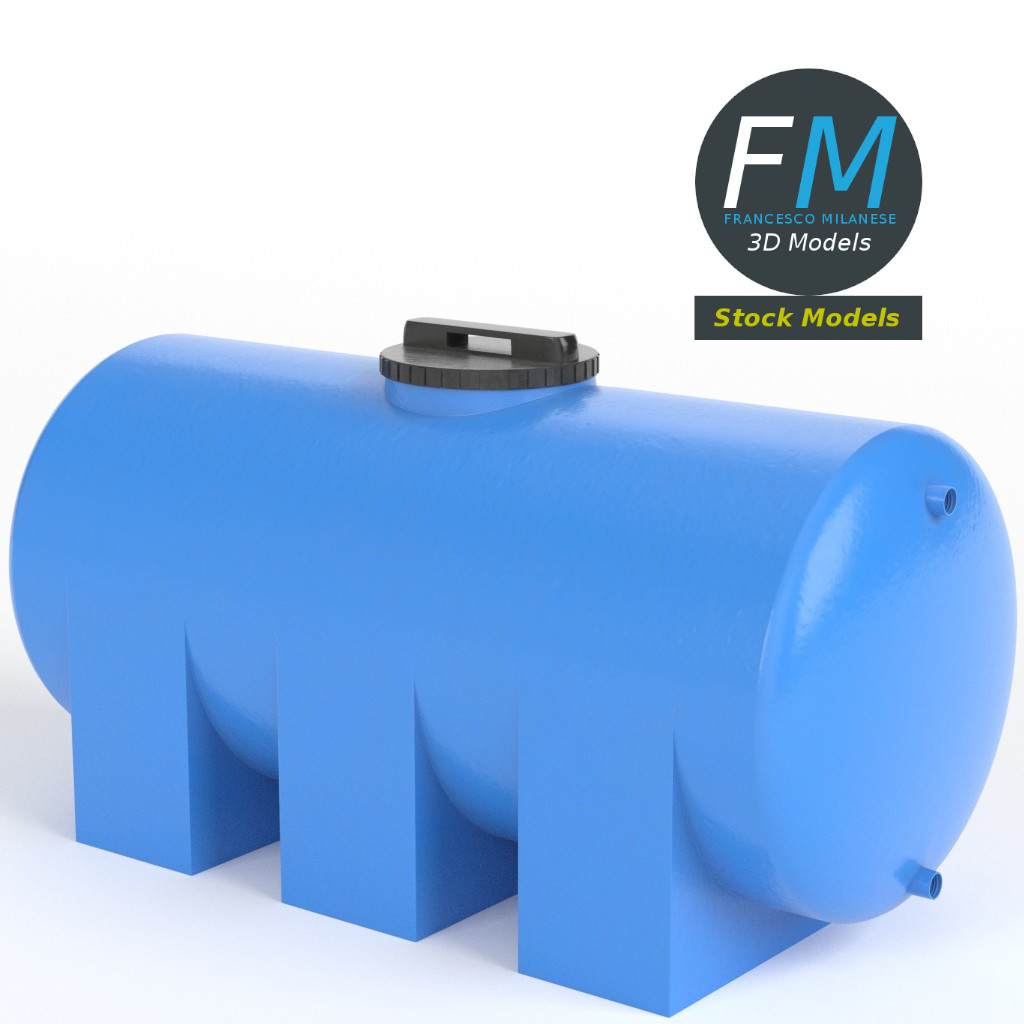 3D-Modell - Kunststoff-Wasserspeichertank - 01