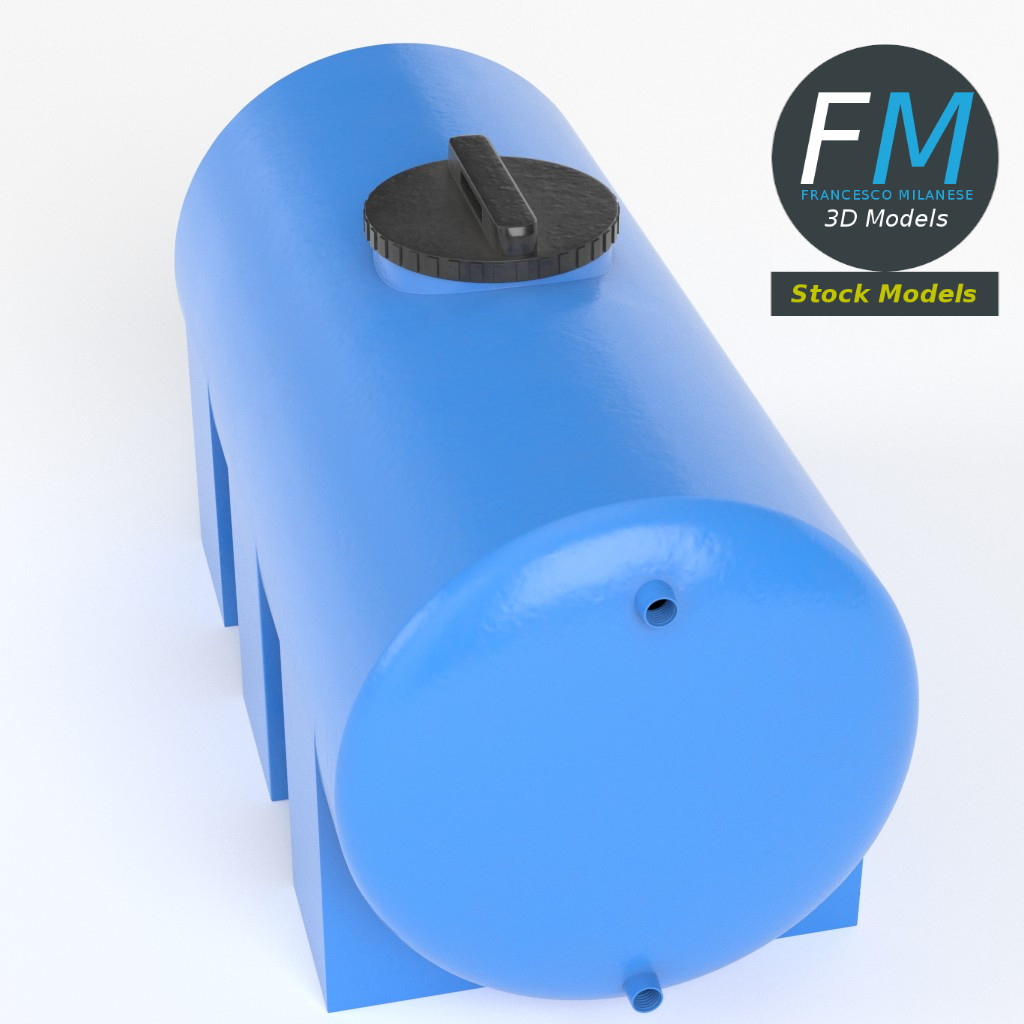 3D-Modell - Kunststoff-Wasserspeichertank - 02