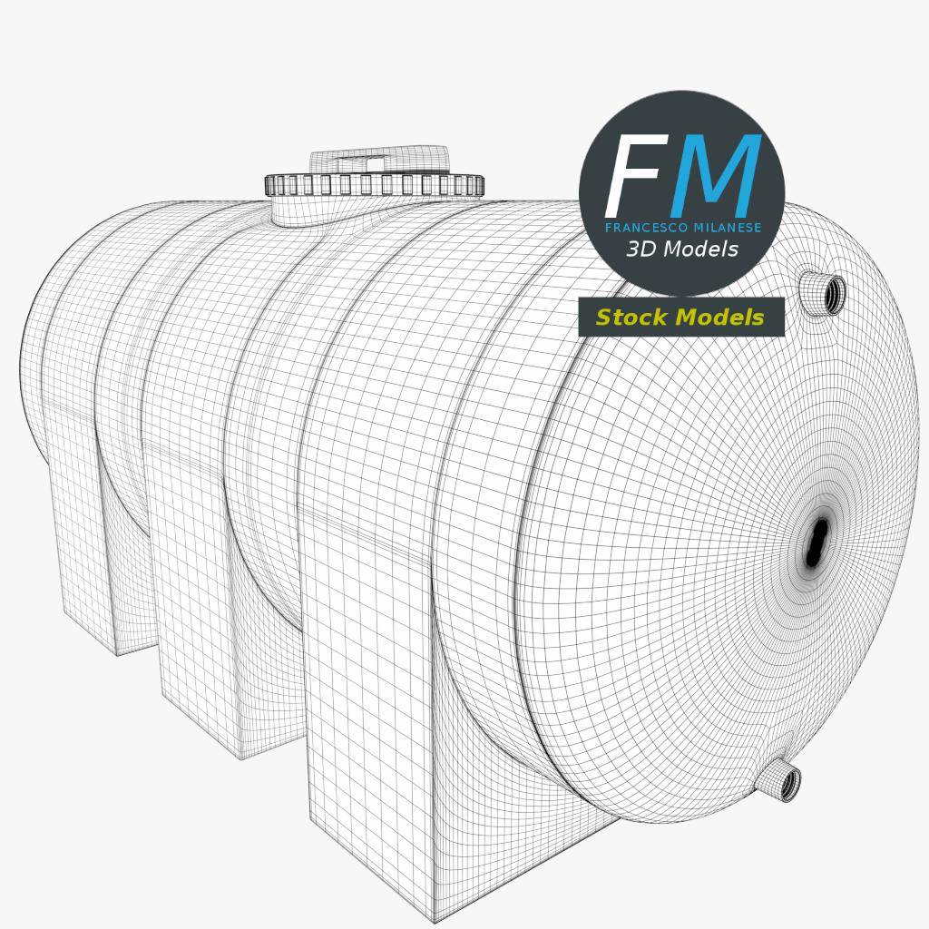 3D-Modell - Kunststoff-Wasserspeichertank - 07