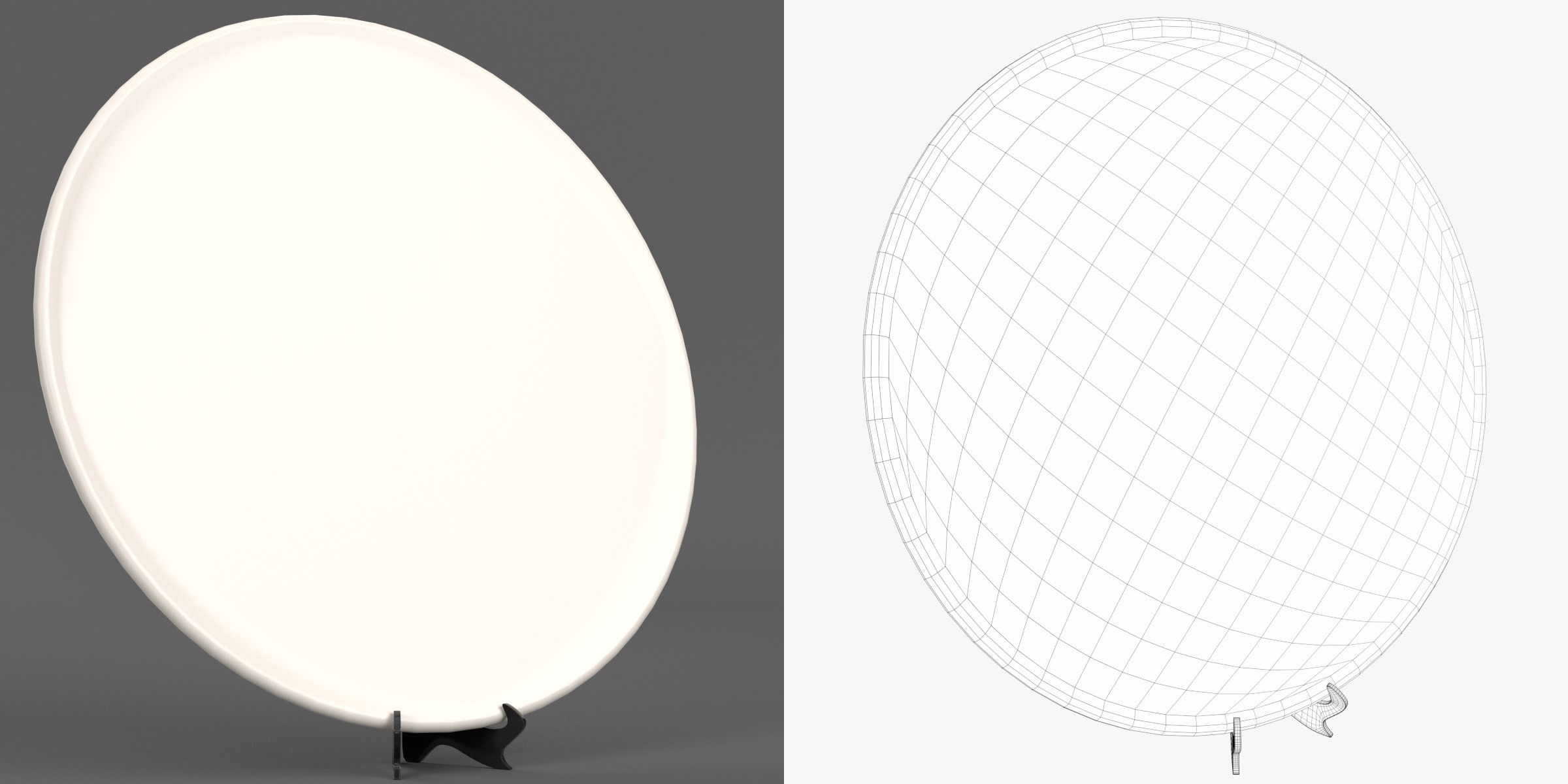3D-Modell - Dekoteller mit Aufsteller