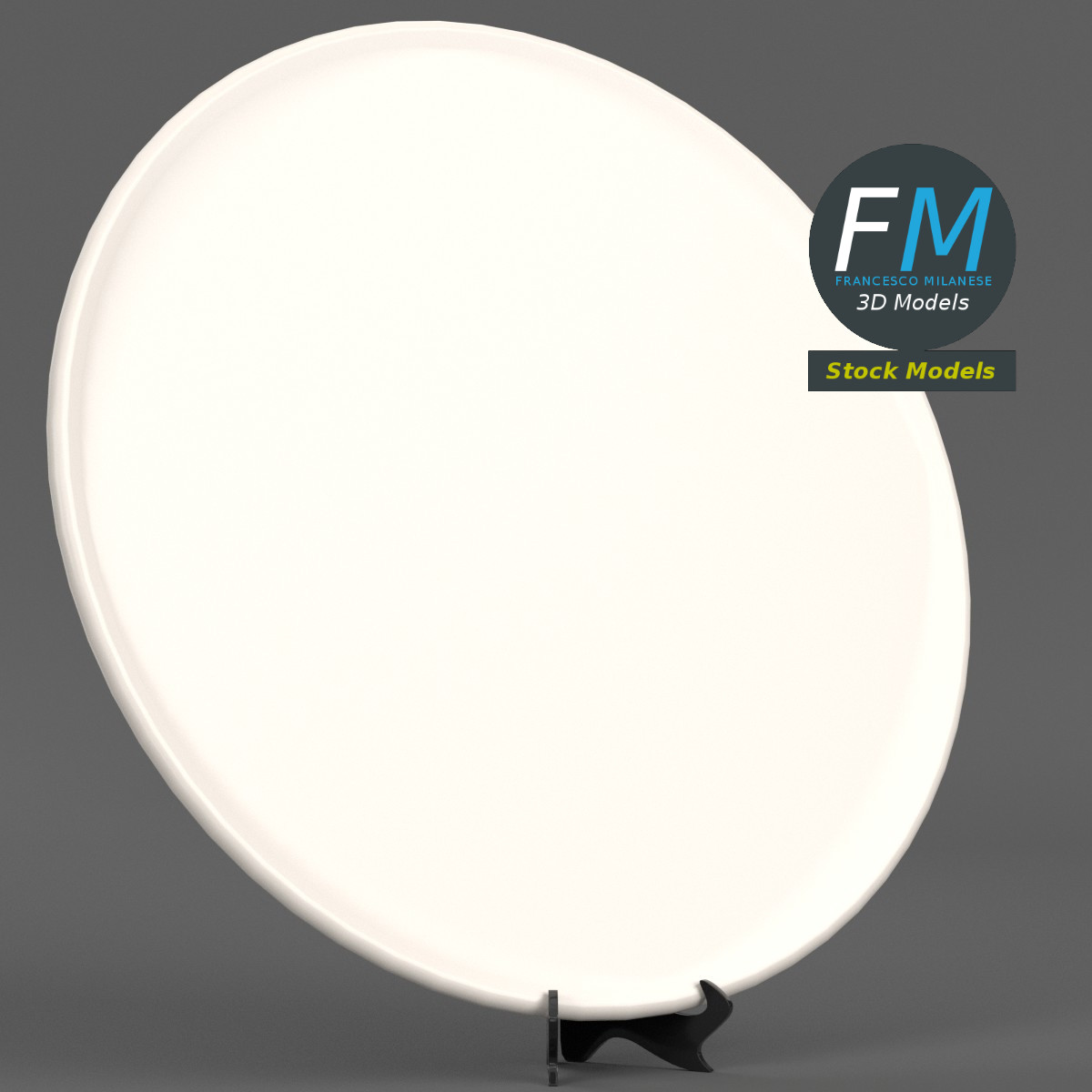 3D-Modell - Dekoteller mit Aufsteller - 01