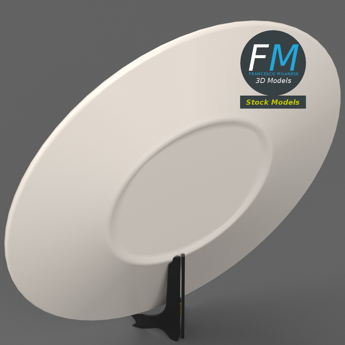 3D-Modell - Dekoteller mit Aufsteller - 02