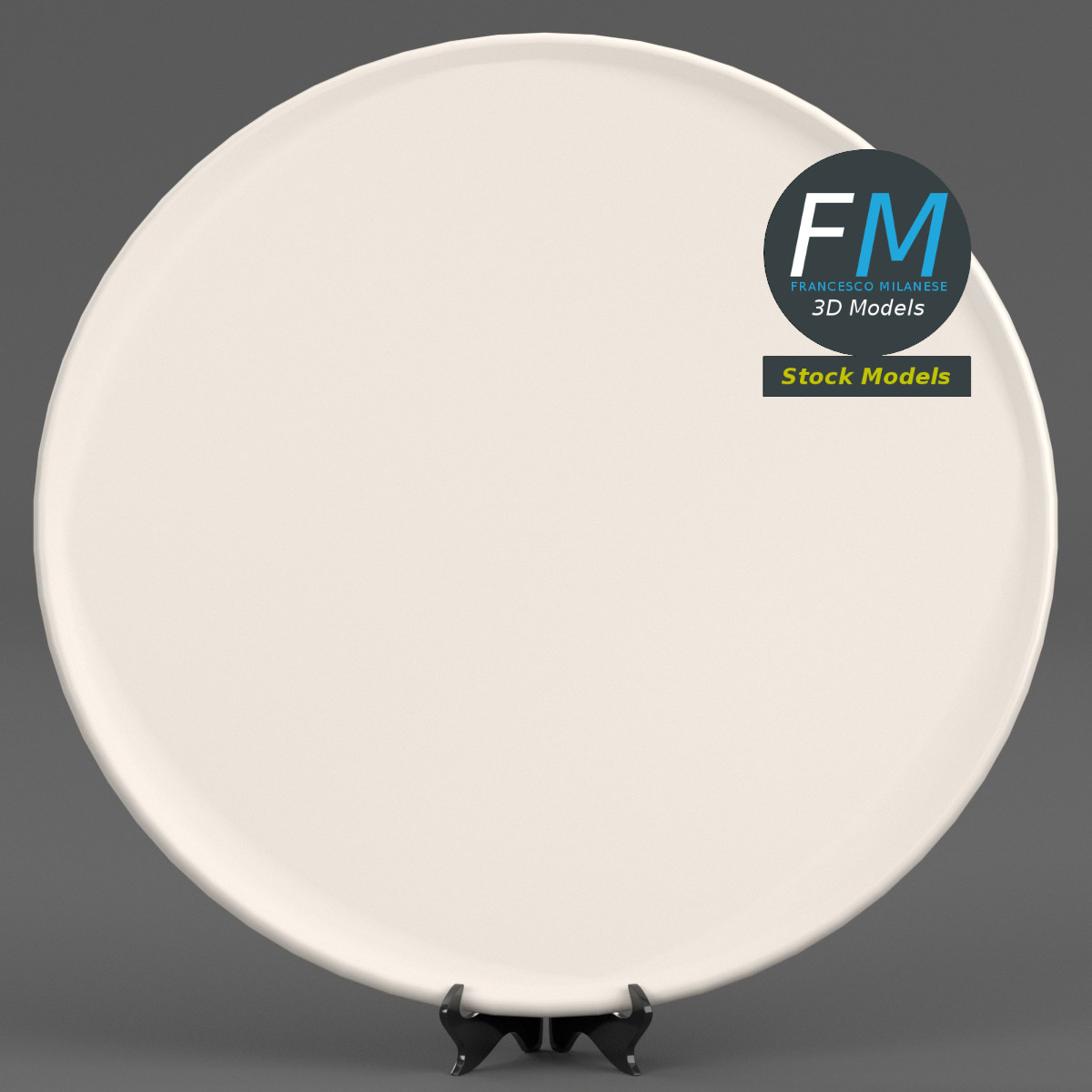 3D-Modell - Dekoteller mit Aufsteller - 03