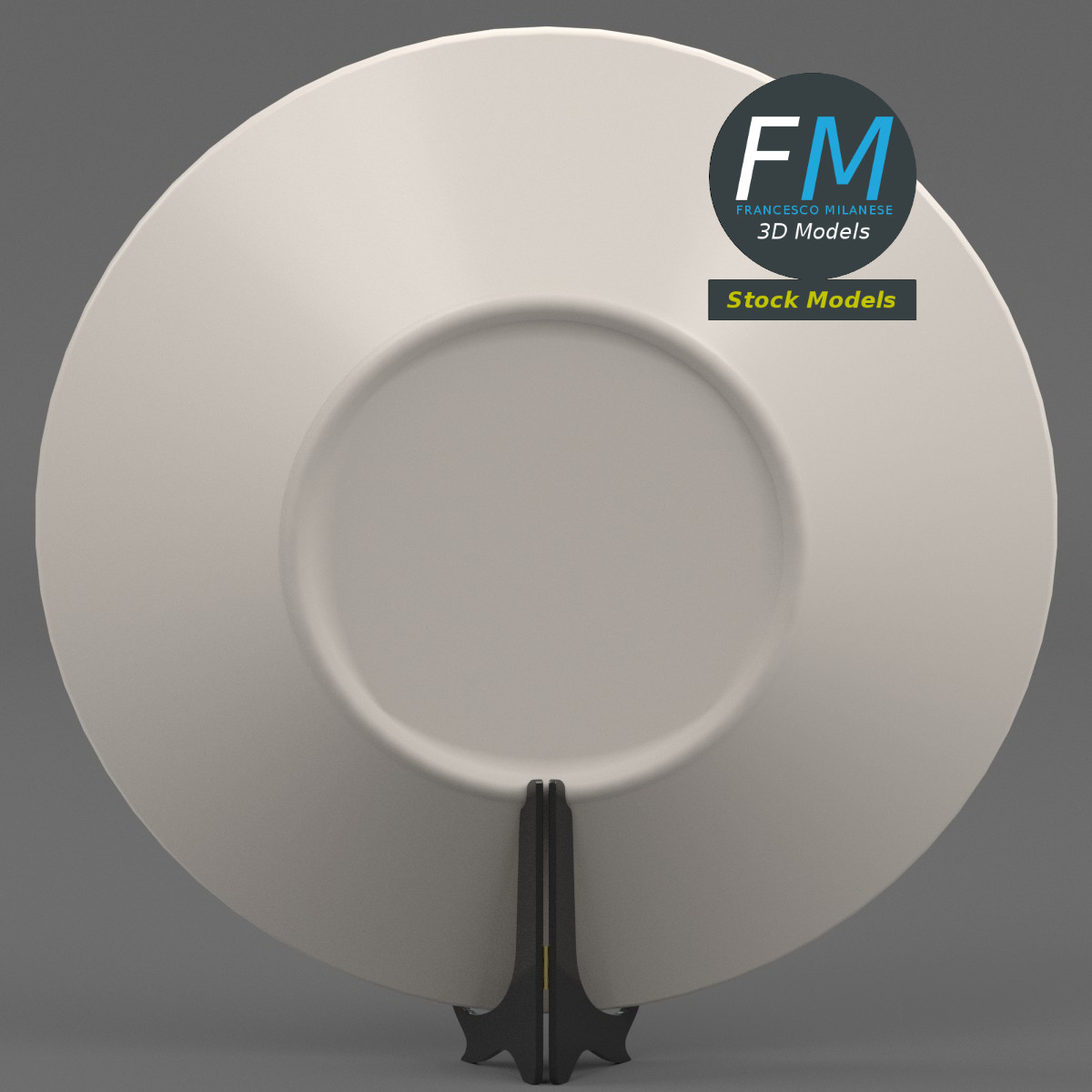 3D-Modell - Dekoteller mit Aufsteller - 04