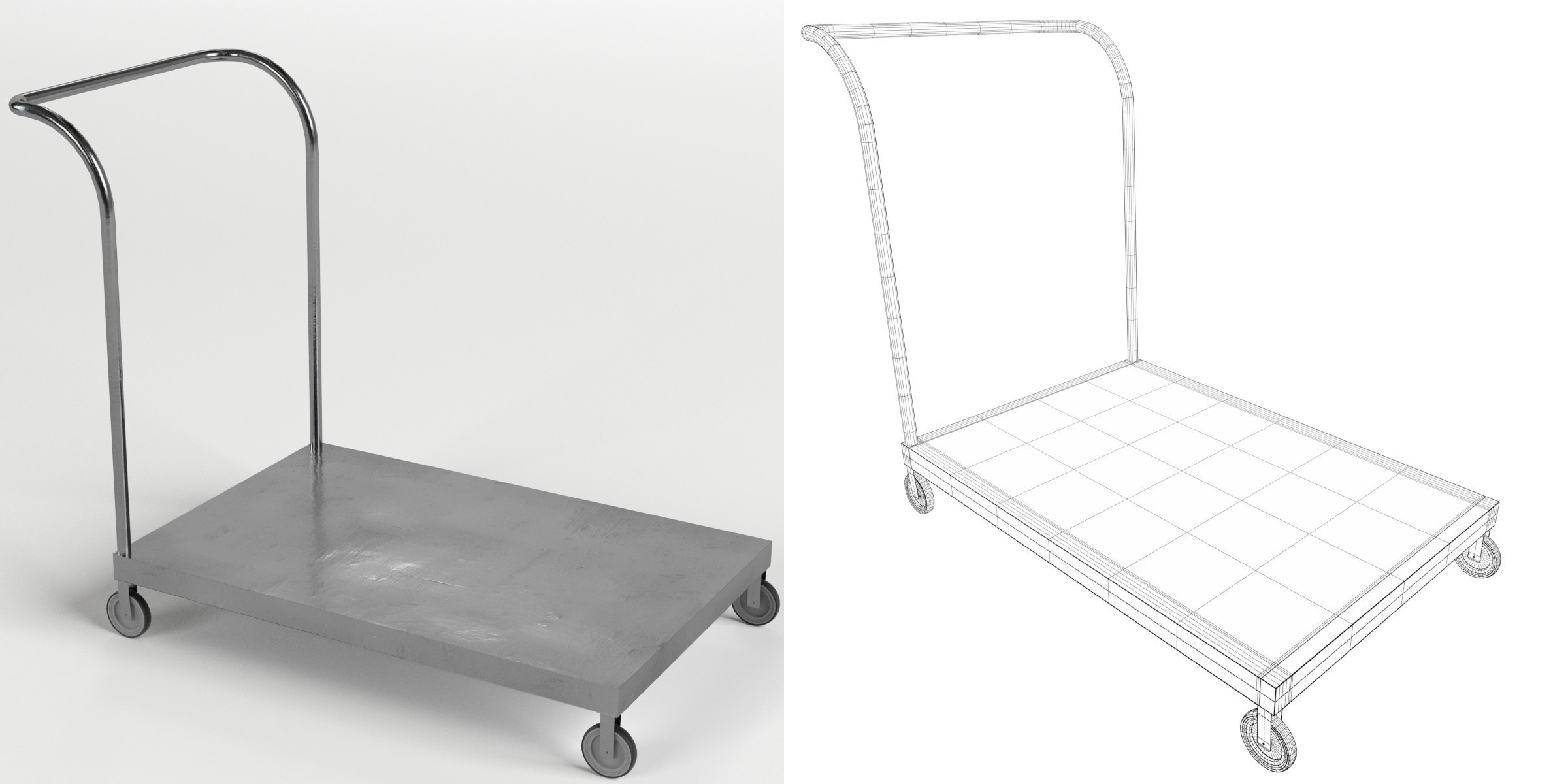 3D-Modell - Plattformwagen