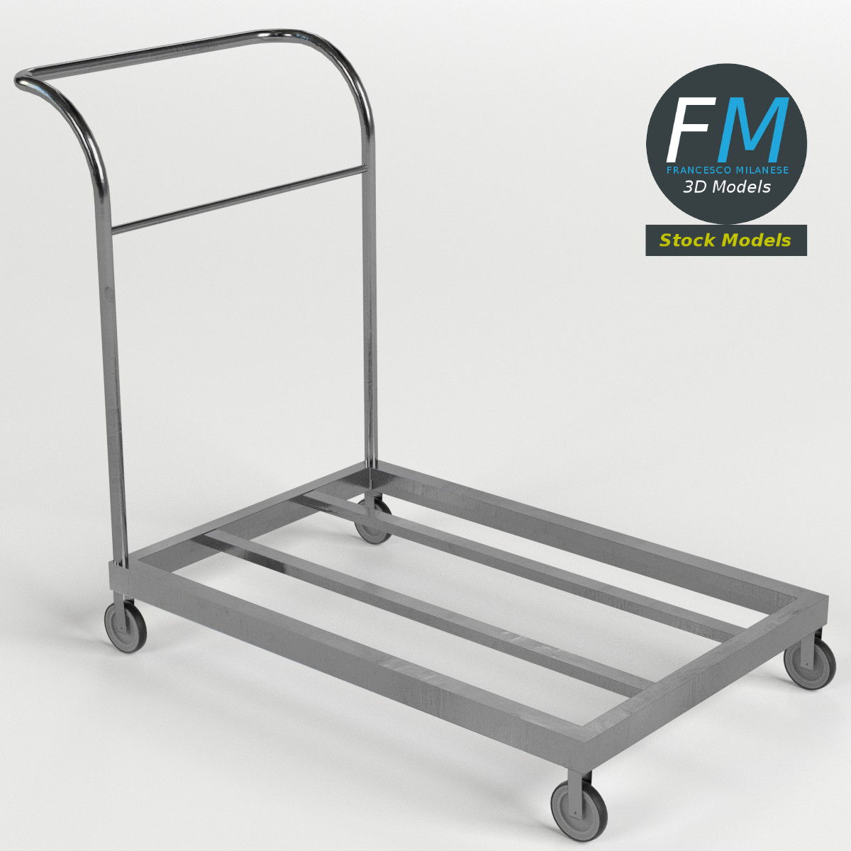 3D-Modell - Offener Plattformwagen - 01