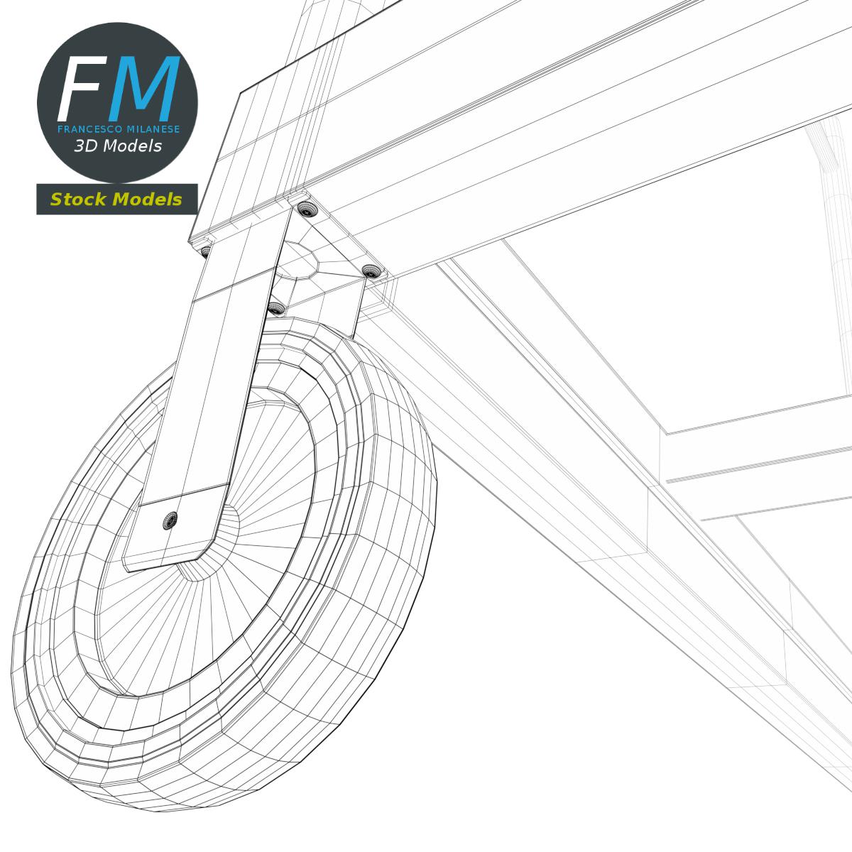 3D-Modell - Offener Plattformwagen - 08