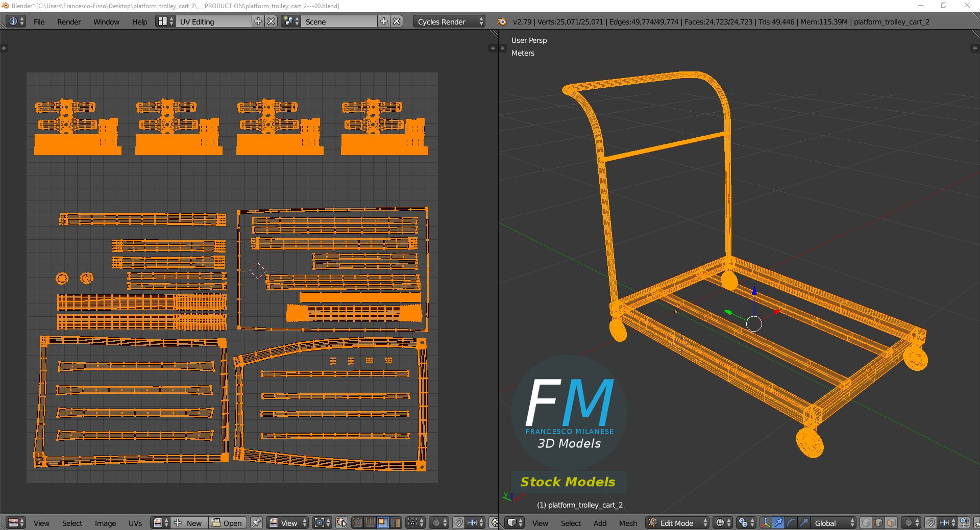 3D-Modell - Offener Plattformwagen - 10