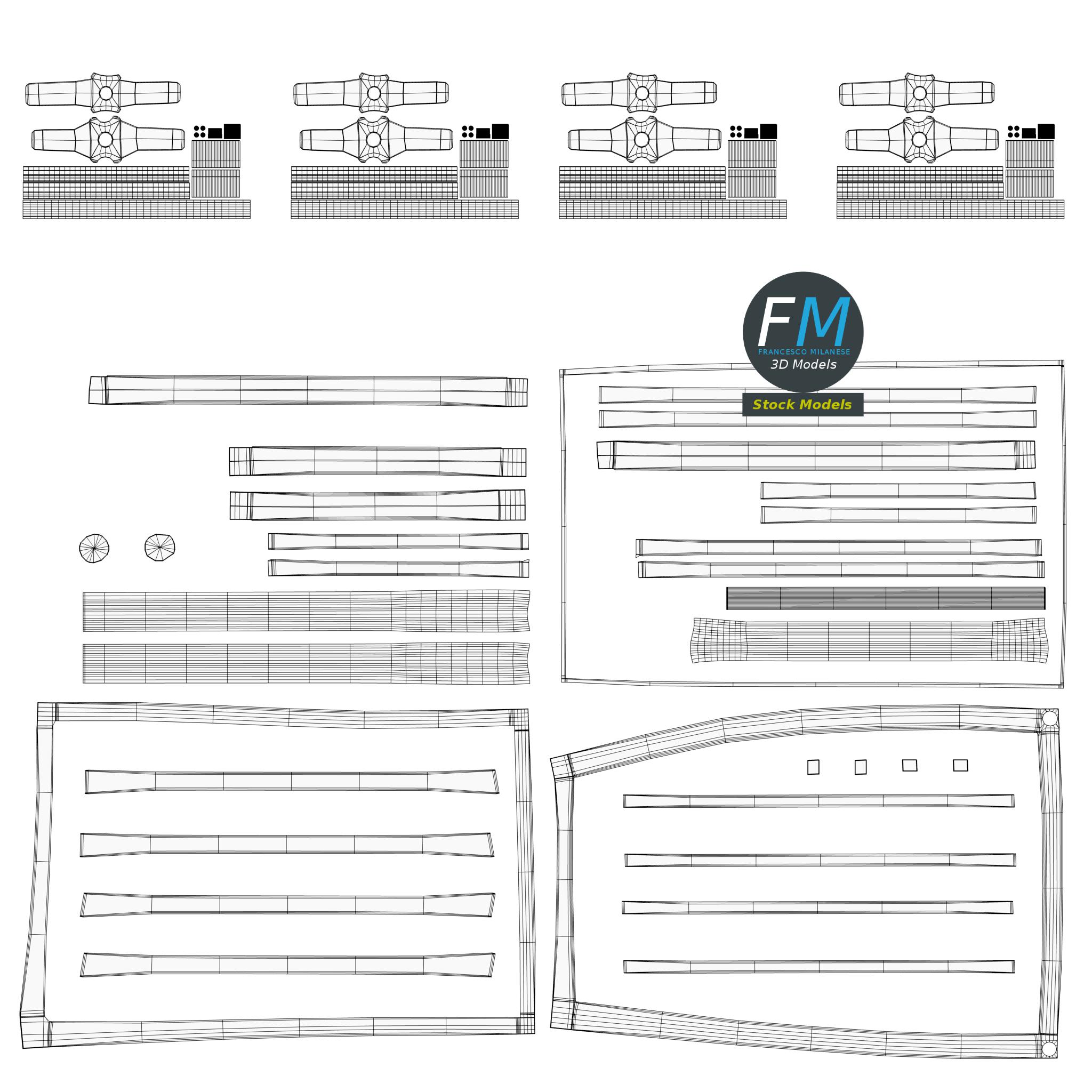 3D-Modell - Offener Plattformwagen - 11 3D-Modell - Offener Plattformwagen - 11