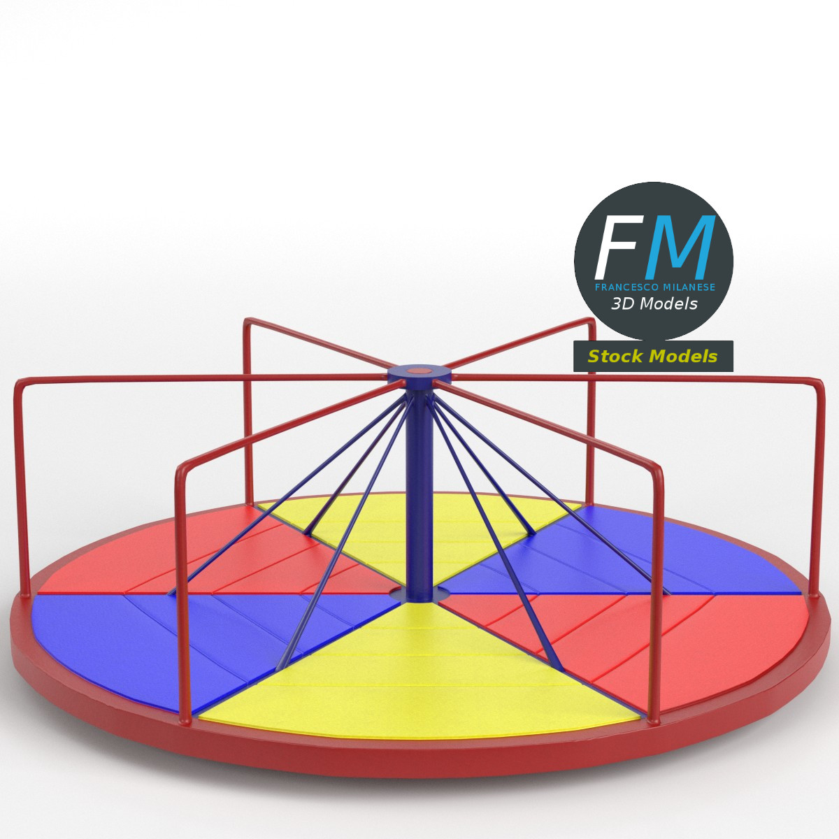 3D-Modell - Spielplatzkarussell - 01