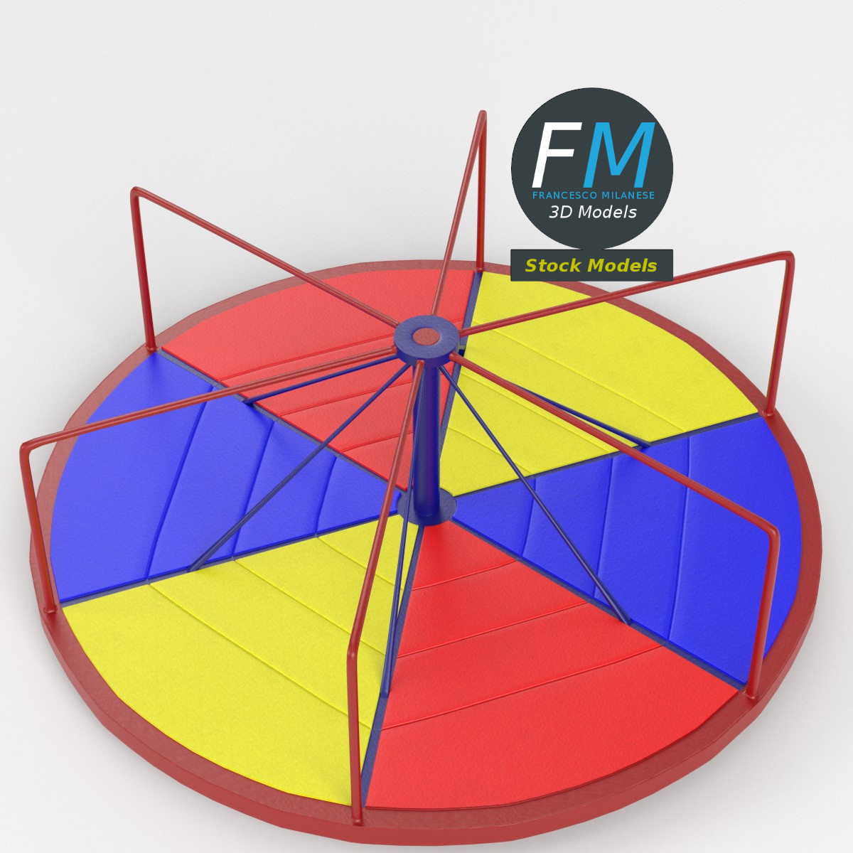 3D-Modell - Spielplatzkarussell - 02