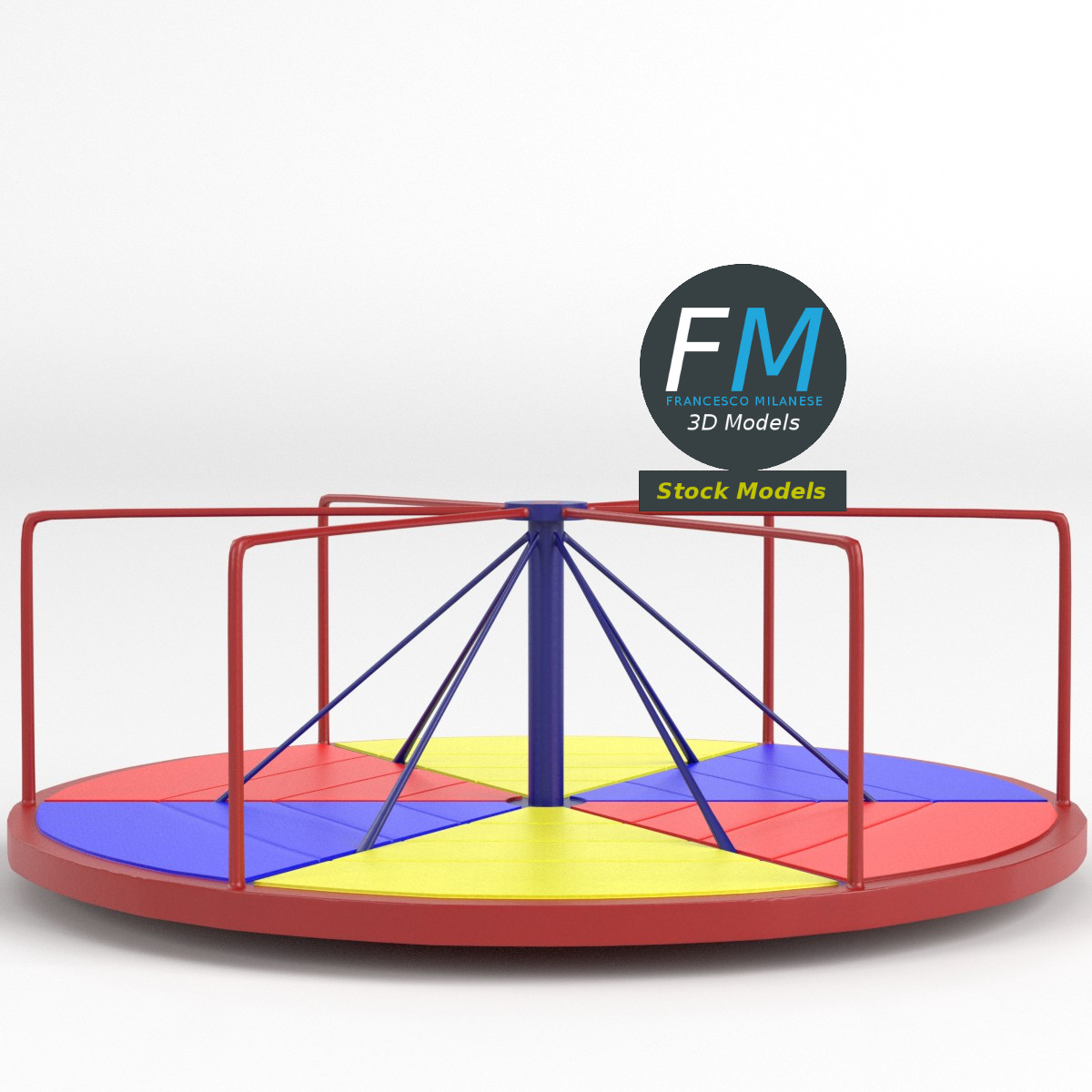3D-Modell - Spielplatzkarussell - 03