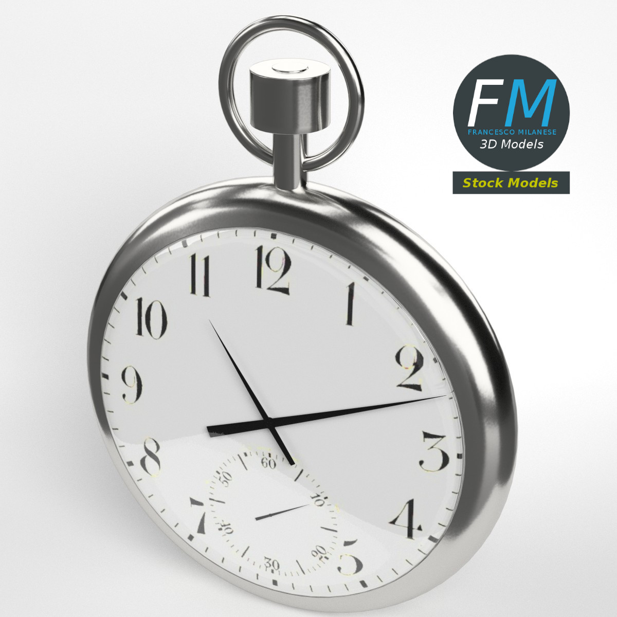 3D-Modell - Taschenuhr - 02