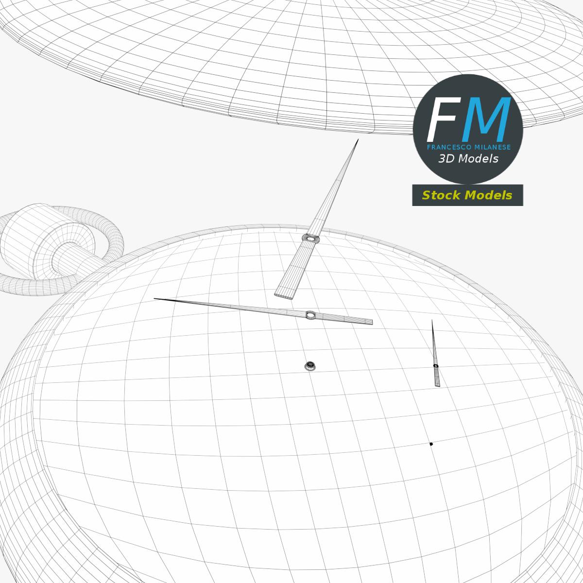 3D-Modell - Taschenuhr - 08