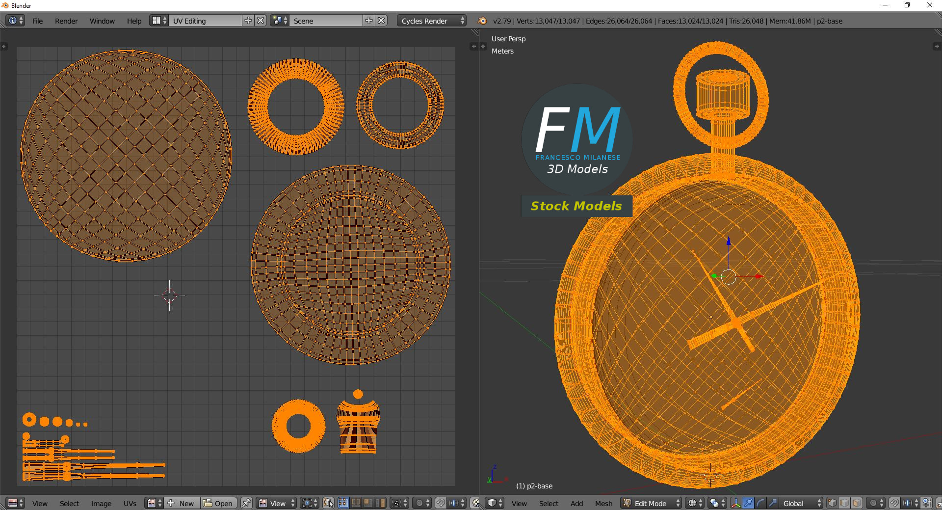 3D-Modell - Taschenuhr - 10