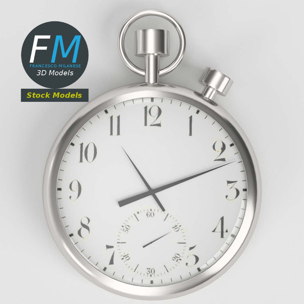 3D-Modell - Taschenuhr - 01