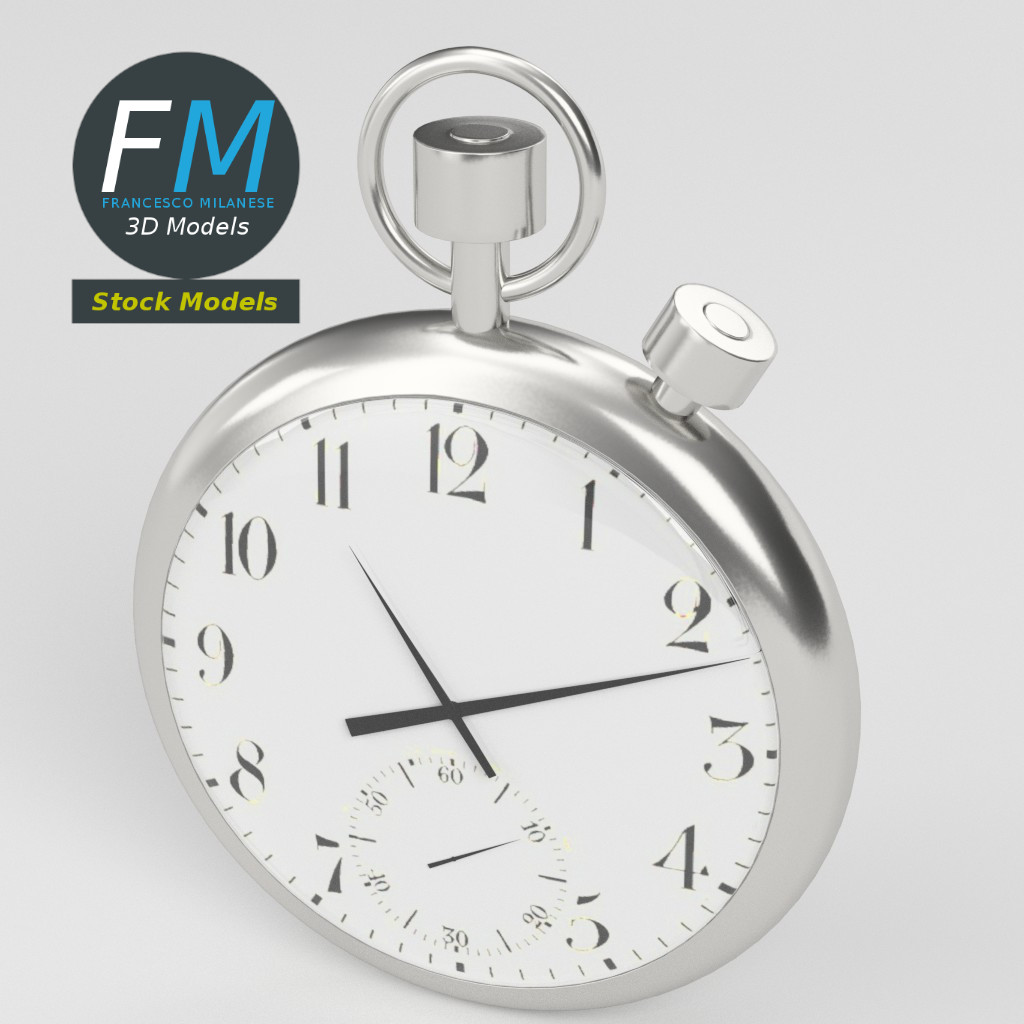 3D-Modell - Taschenuhr - 02
