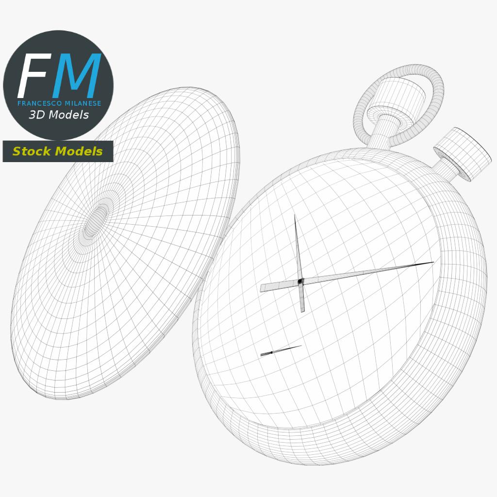 3D-Modell - Taschenuhr - 08