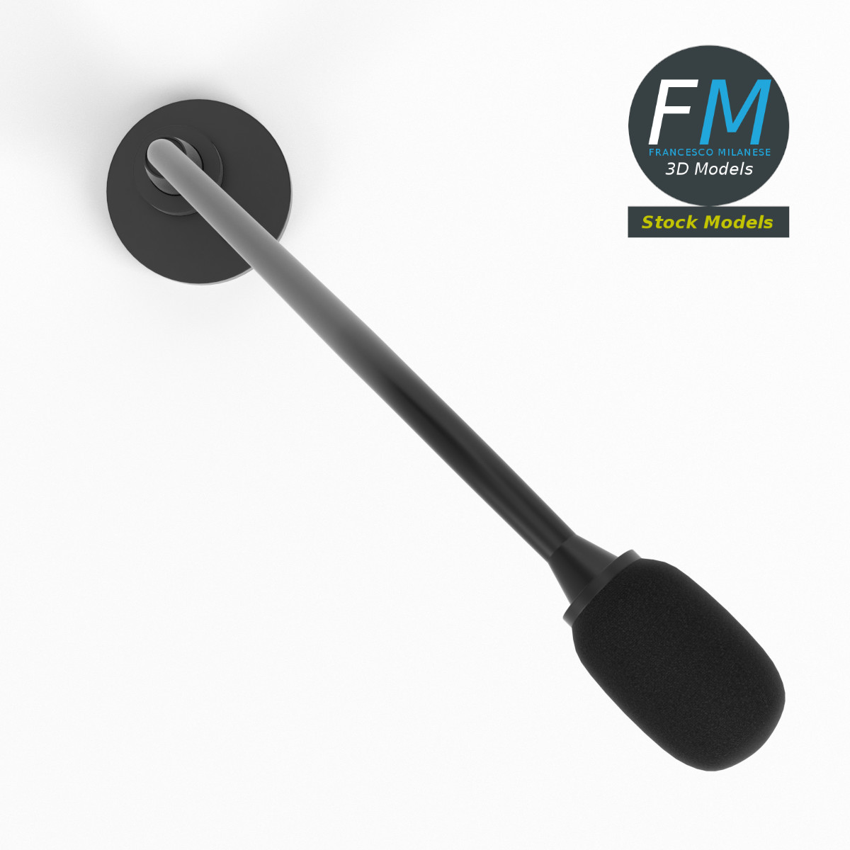 3D-Modell - Rednerpult-Mikrofon - 06