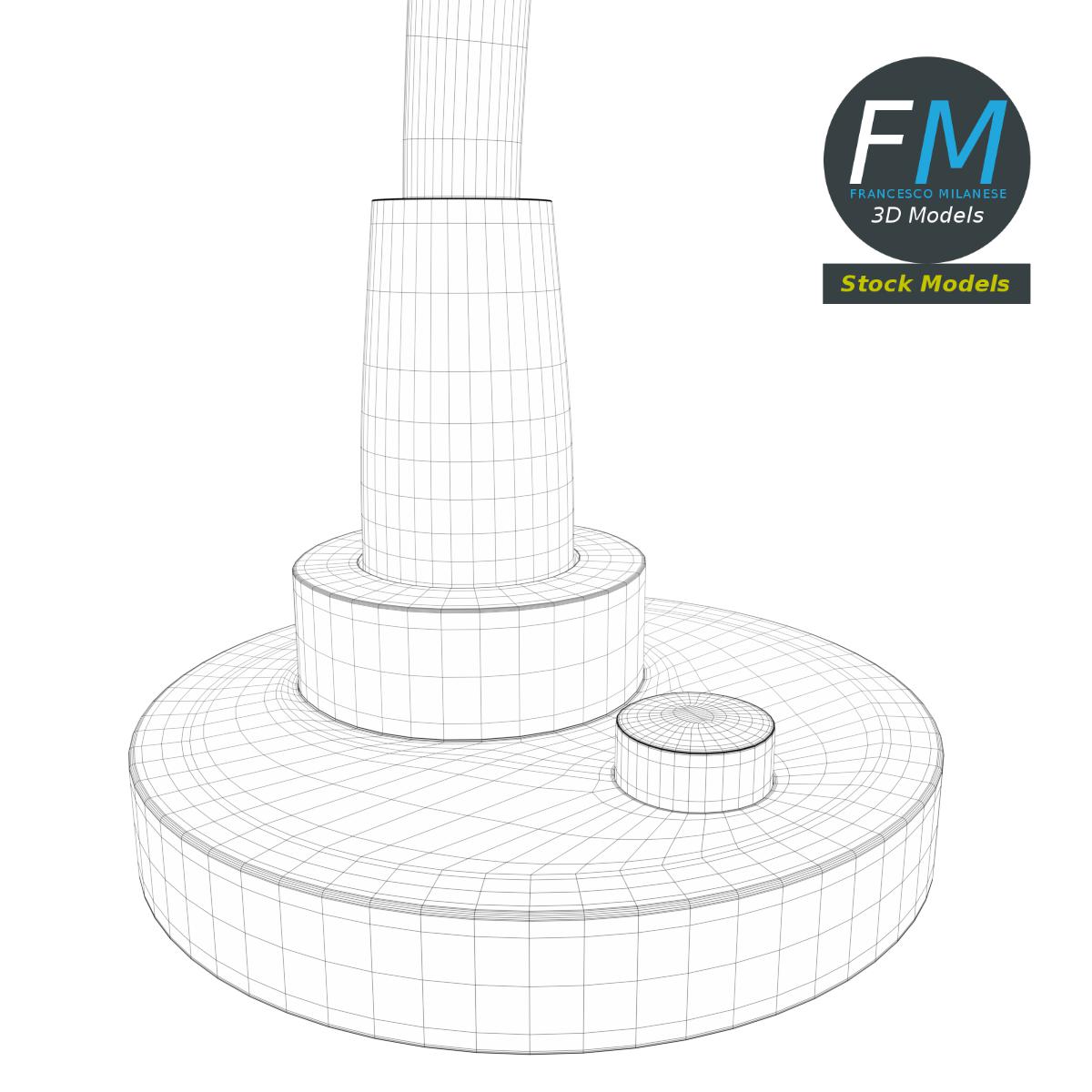 3D-Modell - Rednerpult-Mikrofon - 08